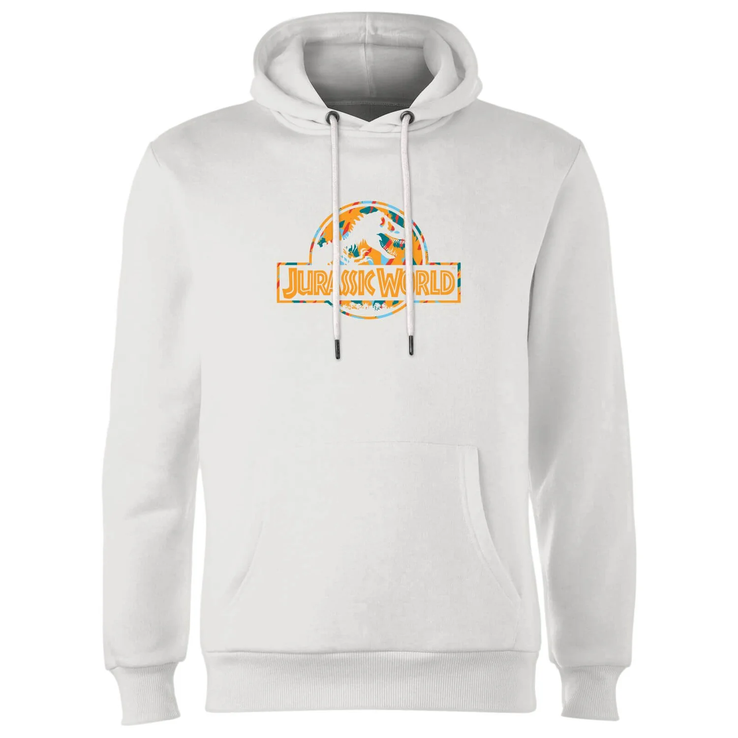 Jurassic Park Logo Tropical Hoodie - White