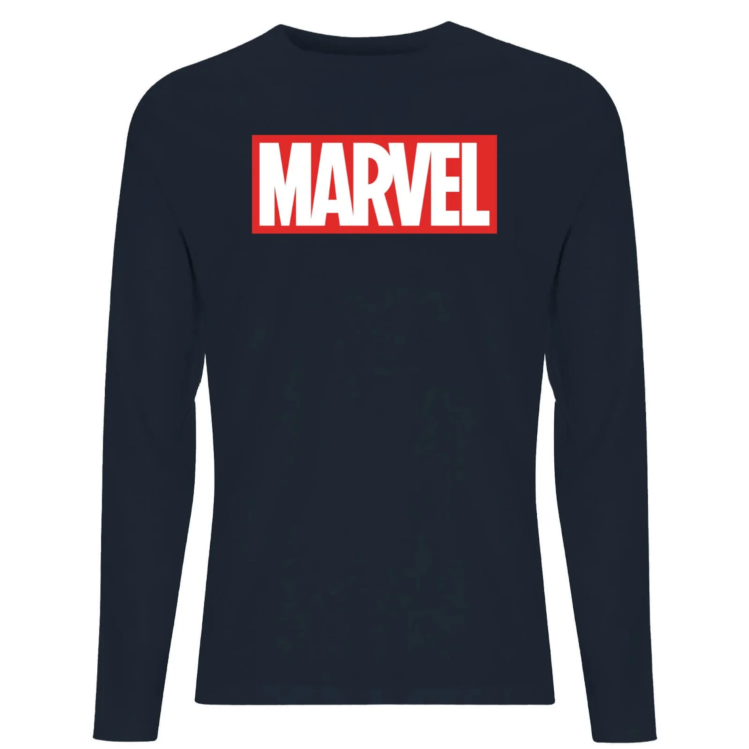 Marvel Logo Men's Long Sleeve T-Shirt - Navy