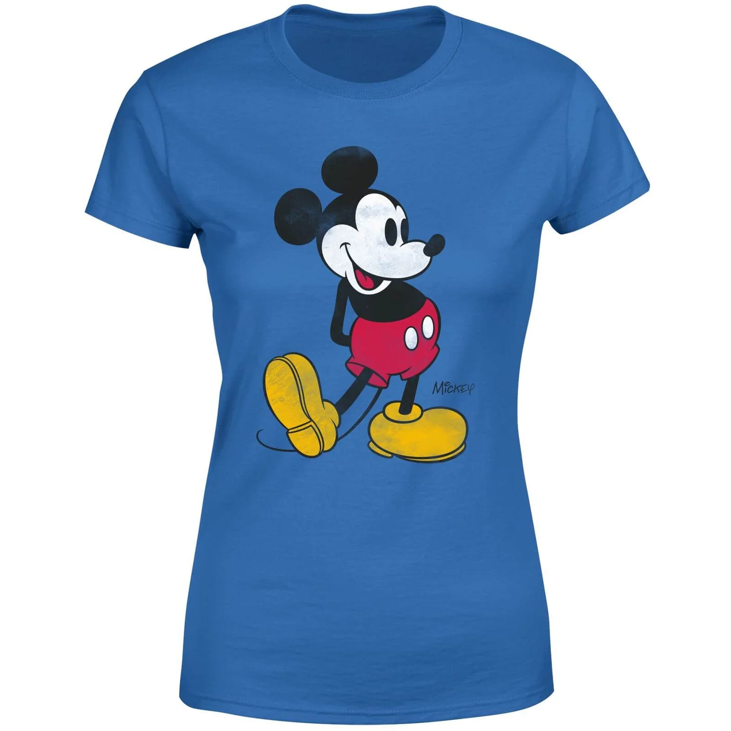 Disney Mickey Mouse Classic Kick Women's T-Shirt - Blue
