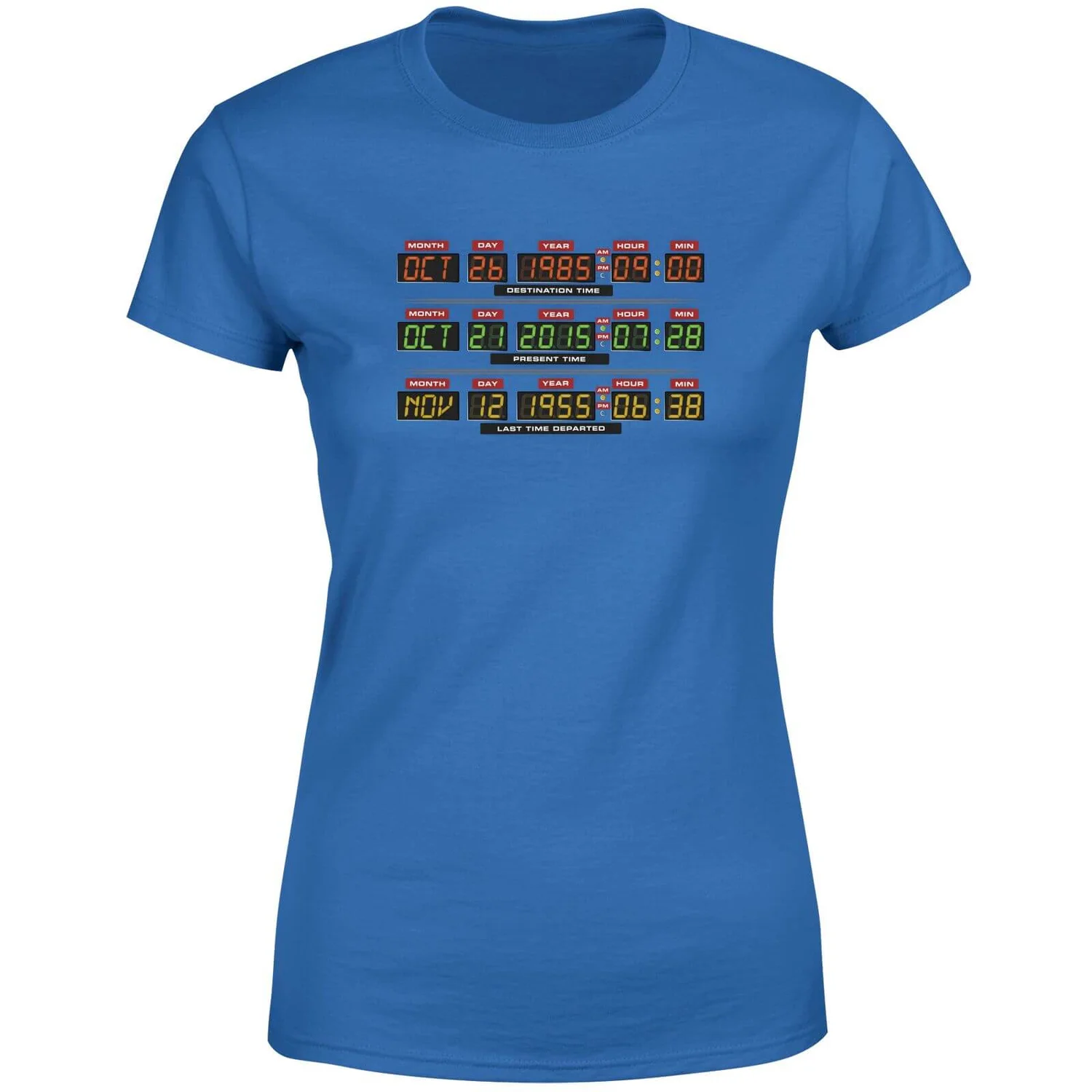 Back To The Future Destination Clock Women's T-Shirt - Blue