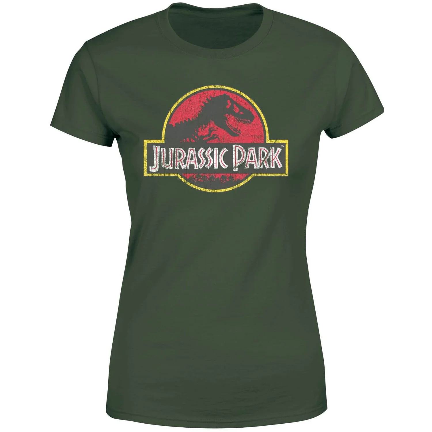 Jurassic Park Logo Vintage Women's T-Shirt - Green
