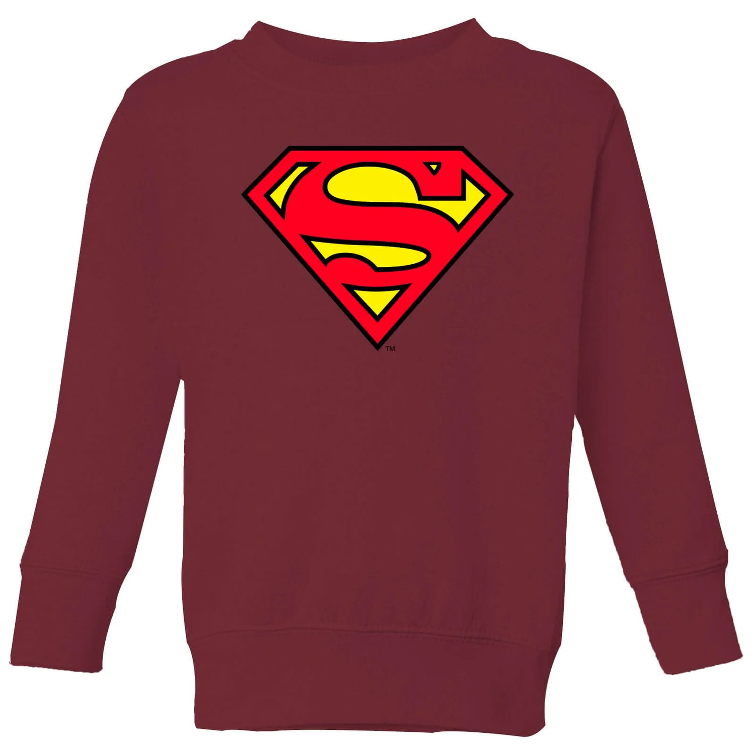 Official Superman Shield Kids' Sweatshirt - Burgundy