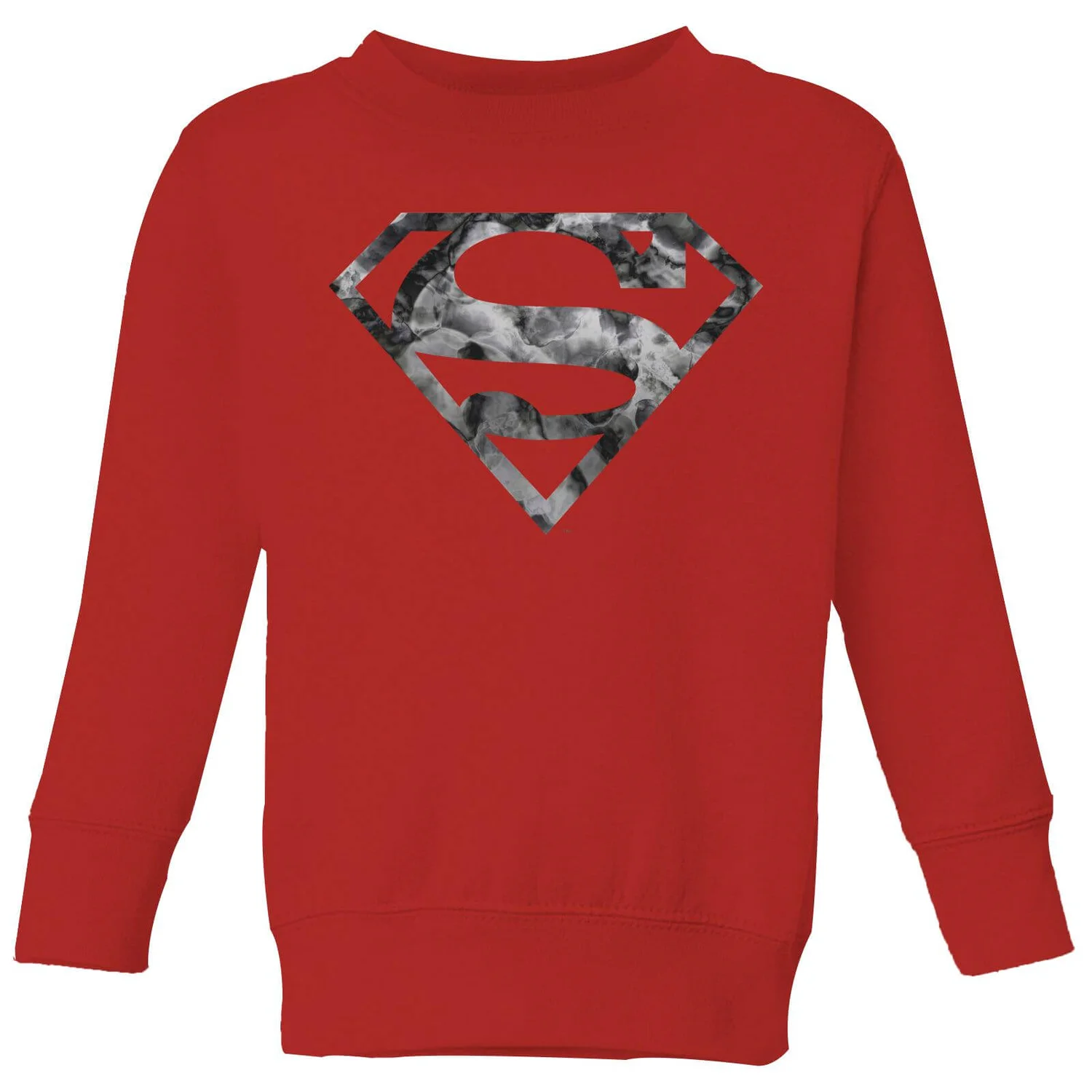 Marble Superman Logo Kids' Sweatshirt - Red