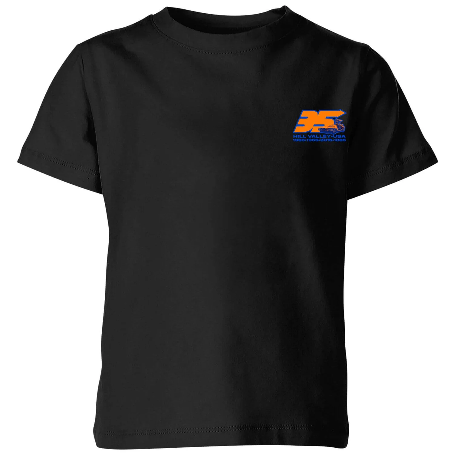 Back To The Future 35 Hill Valley Front Kids' T-Shirt - Black