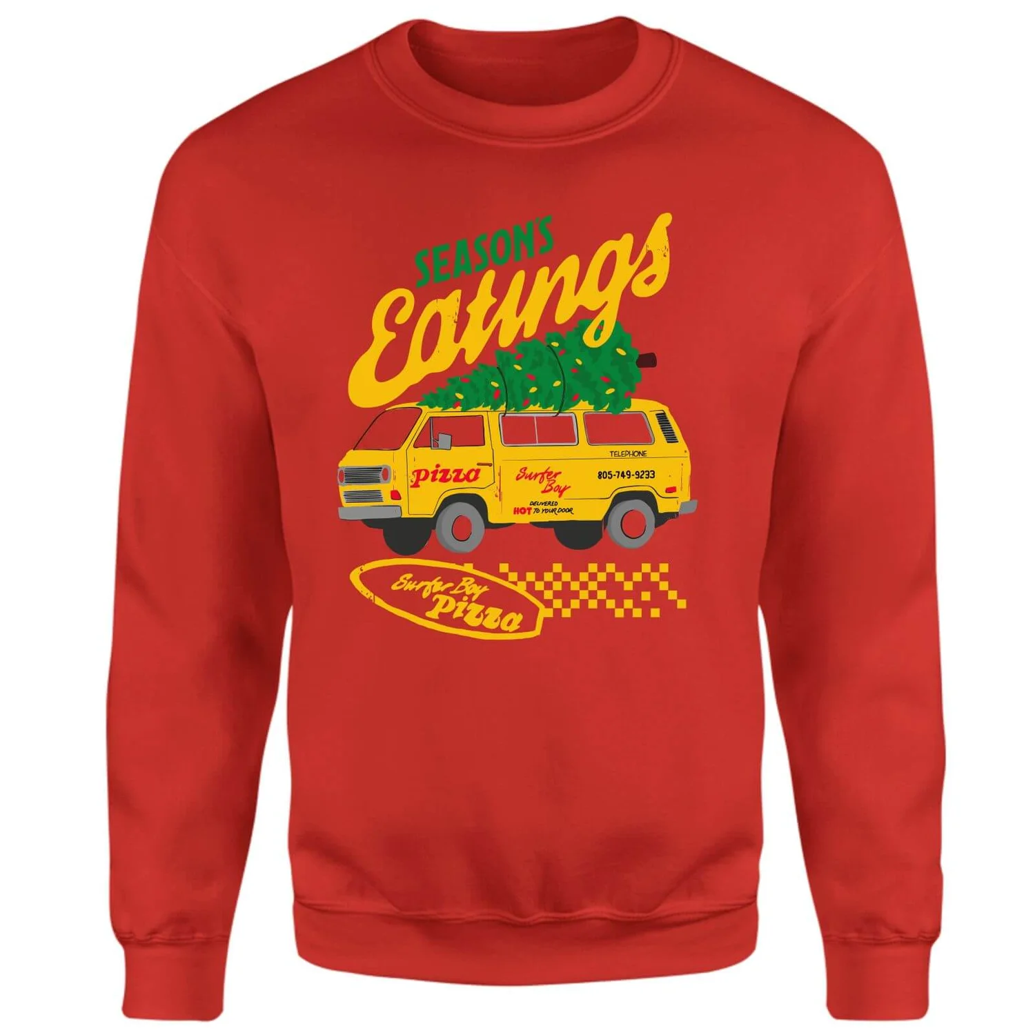 Stranger Things Season's Eatings Christmas Jumper - Red