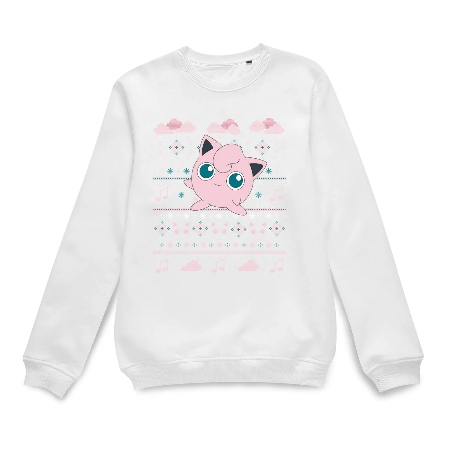 Pokemon Pummeluff Weihnachtspullover – Weiß