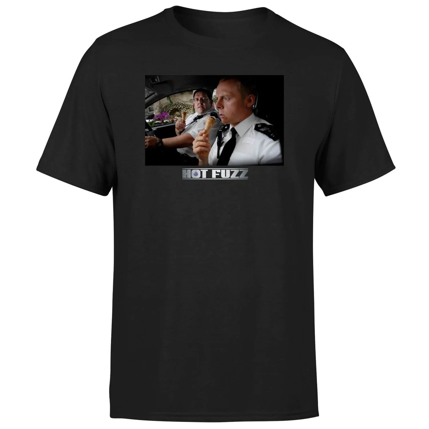 Hot Fuzz Ice Cream Scene Unisex T-Shirt - Black