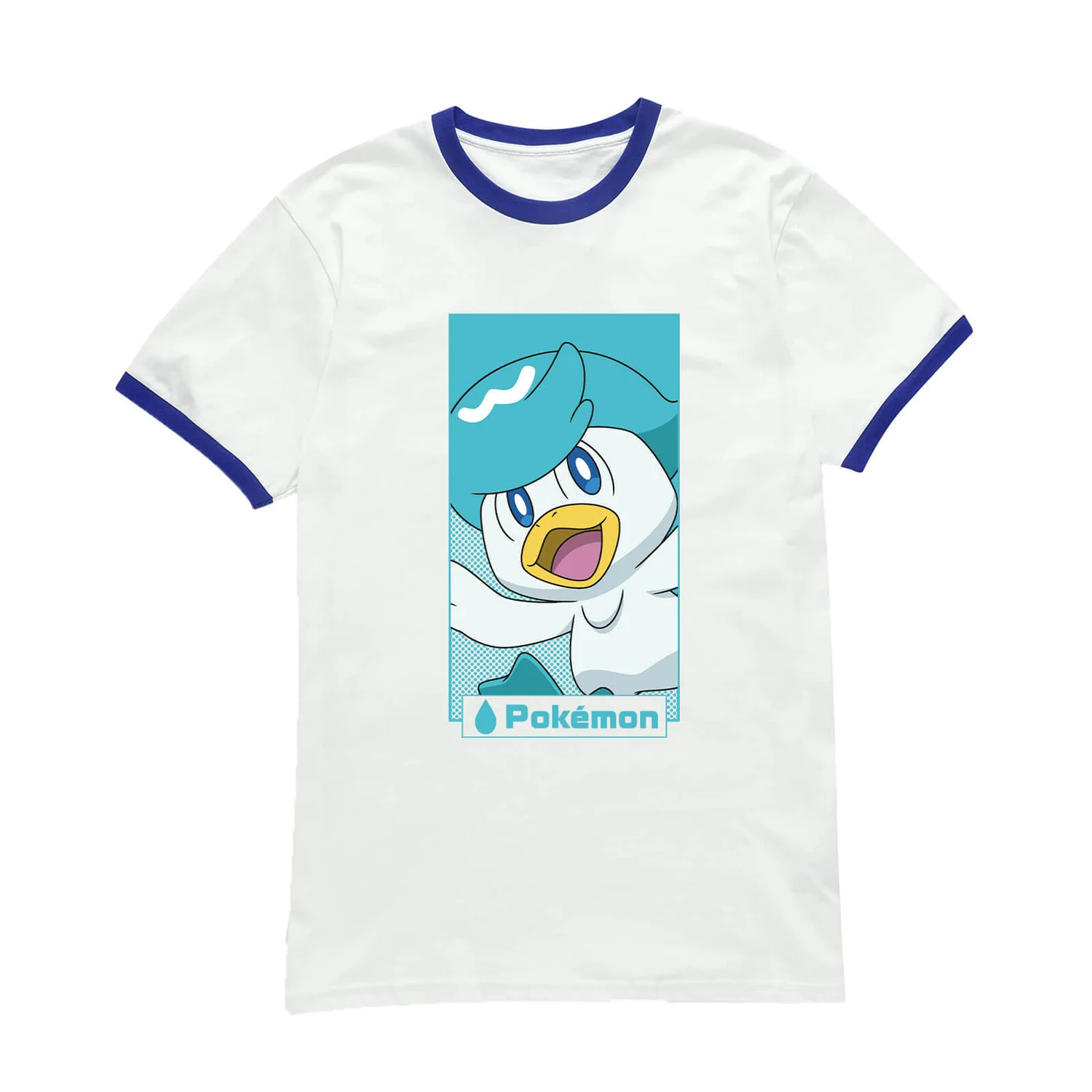 Pokémon Quaxly Unisex Ringer T-Shirt - White/Navy