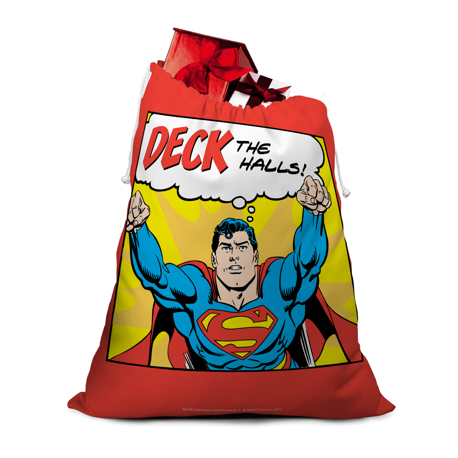 Superman Deck The Halls! Christmas Santa Sack