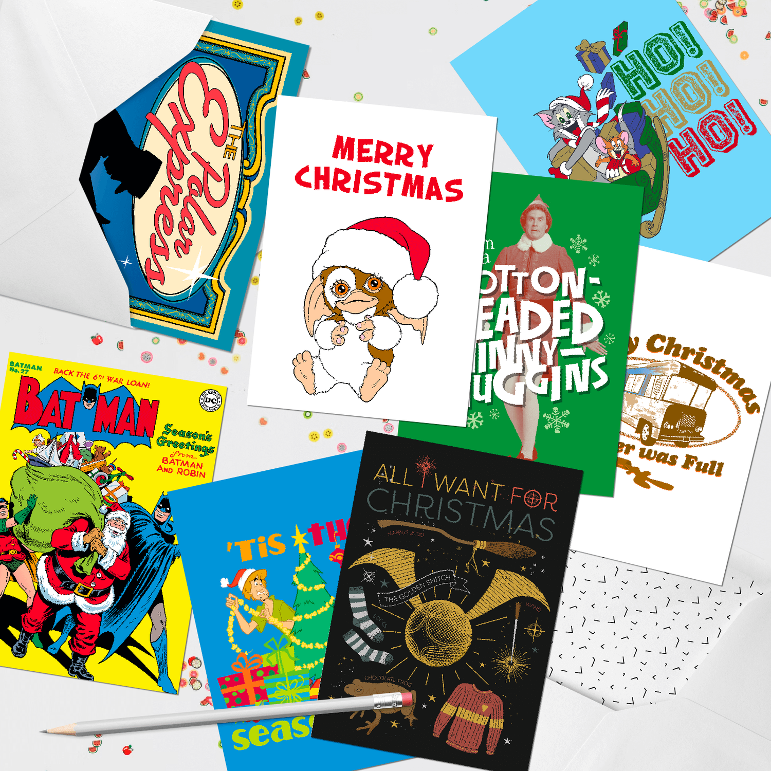 Mixed Christmas Greeting Cards 8-Pack Option 2