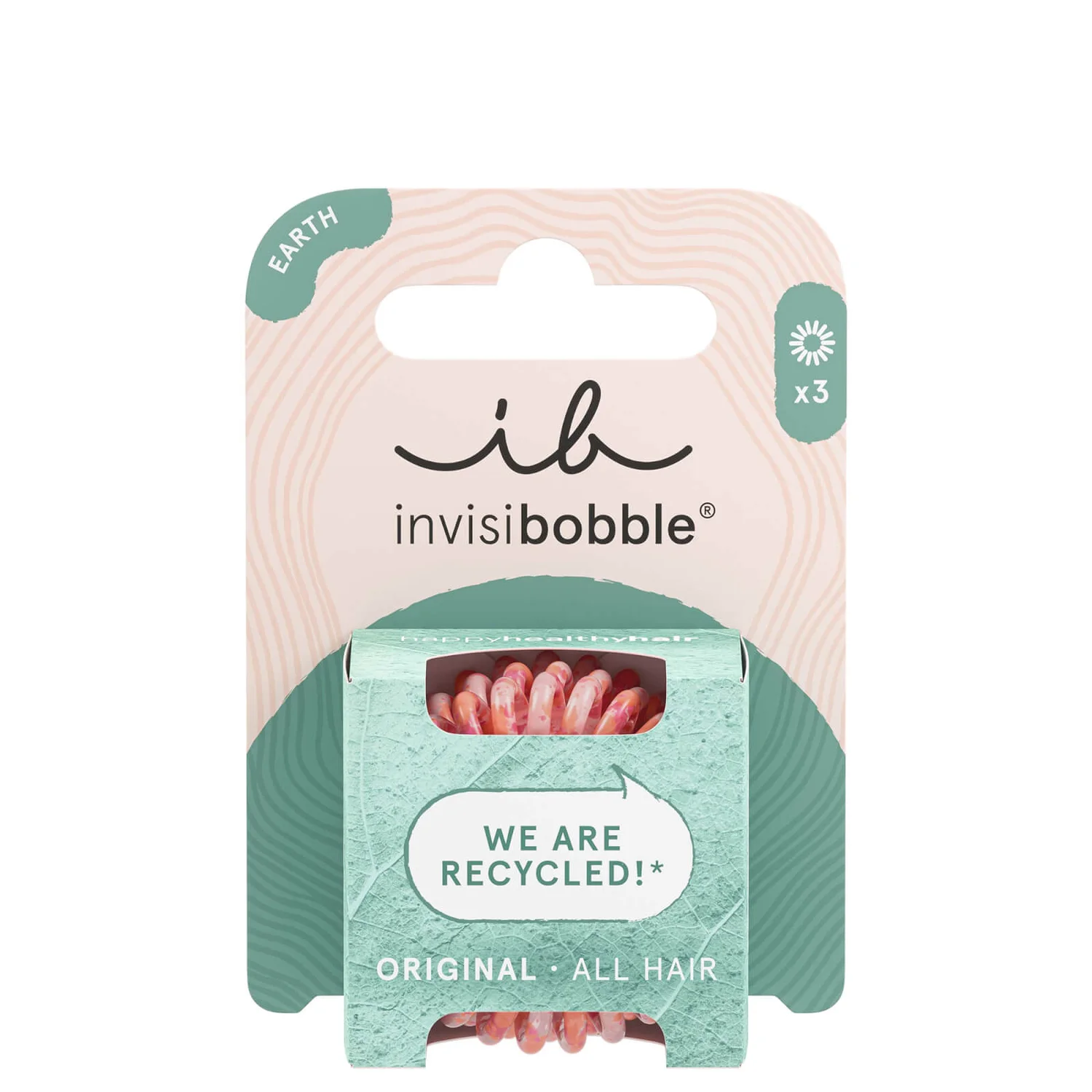 invisibobble Earth Pink Original Spirals - Pack of 3