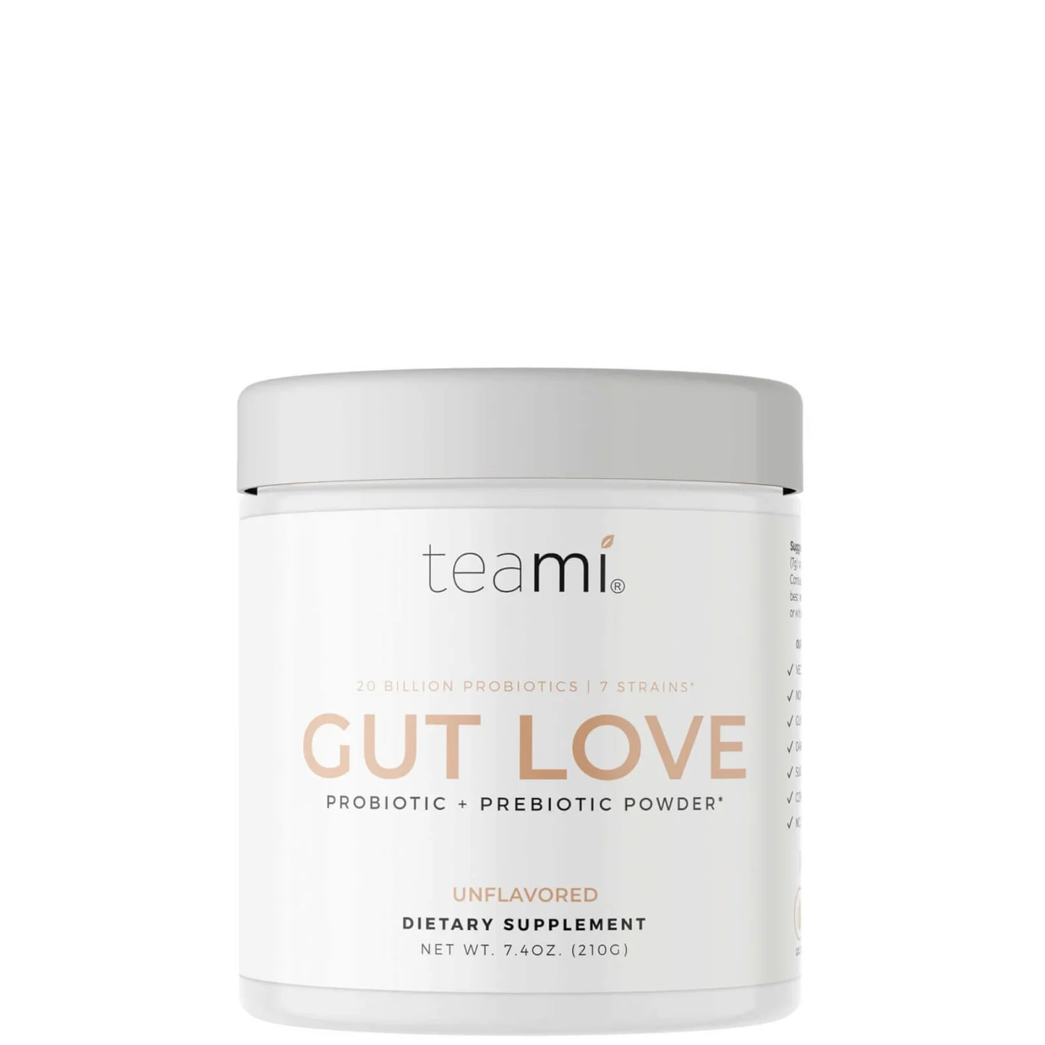 Teami Gut Love Probiotic and Prebiotic Powder - Unflavoured