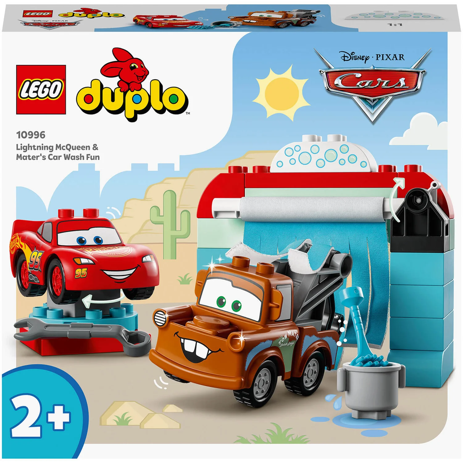 LEGO DUPLO Disney: Cars Lightning McQueen's and Mater's Car Wash Fun Building Set (10996)