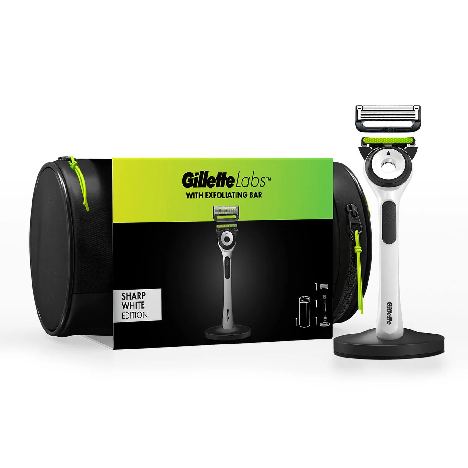 Gillette Labs Sharp White Razor and Travel Bag