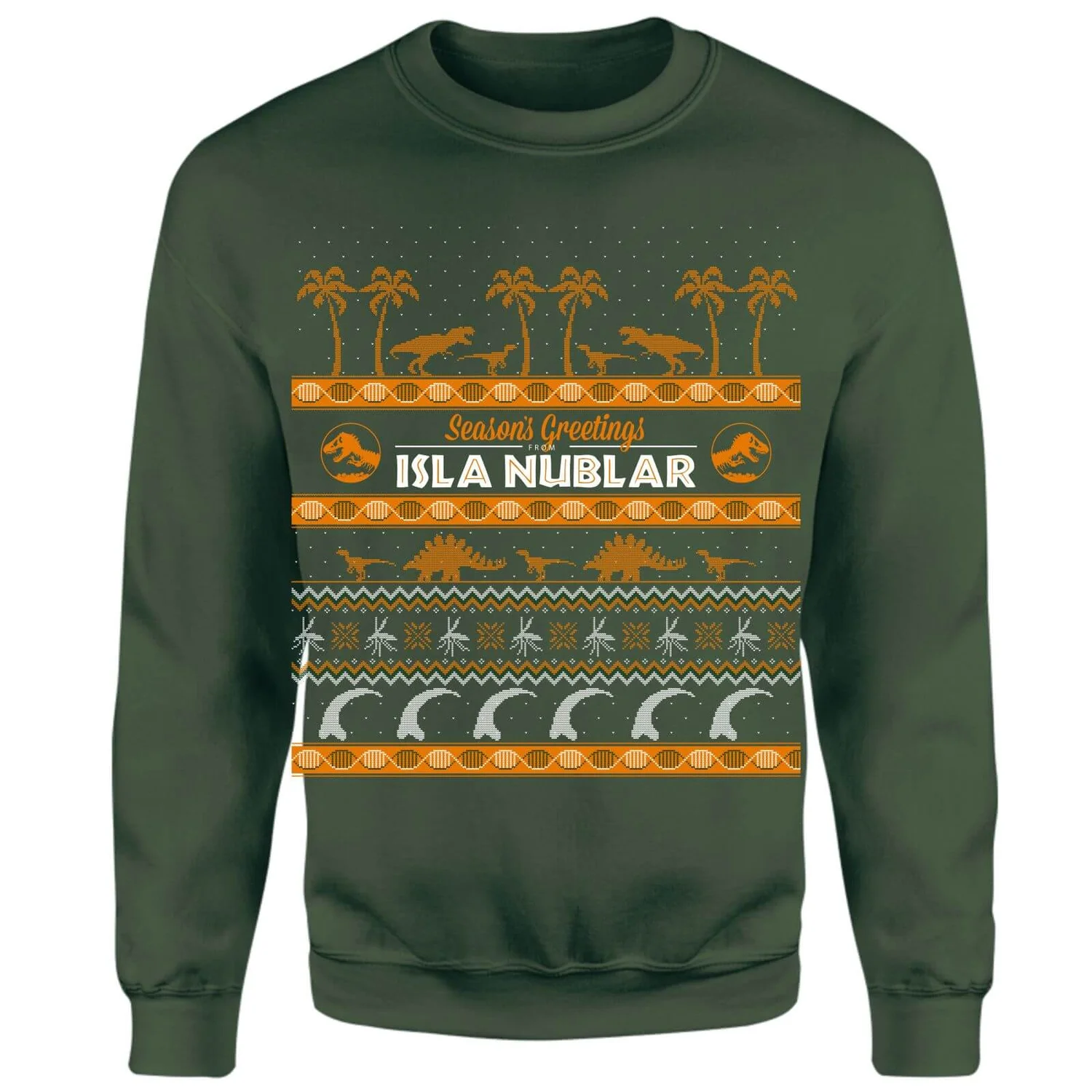 Seasons Greetings From Isla Nublar Sweatshirt - Green