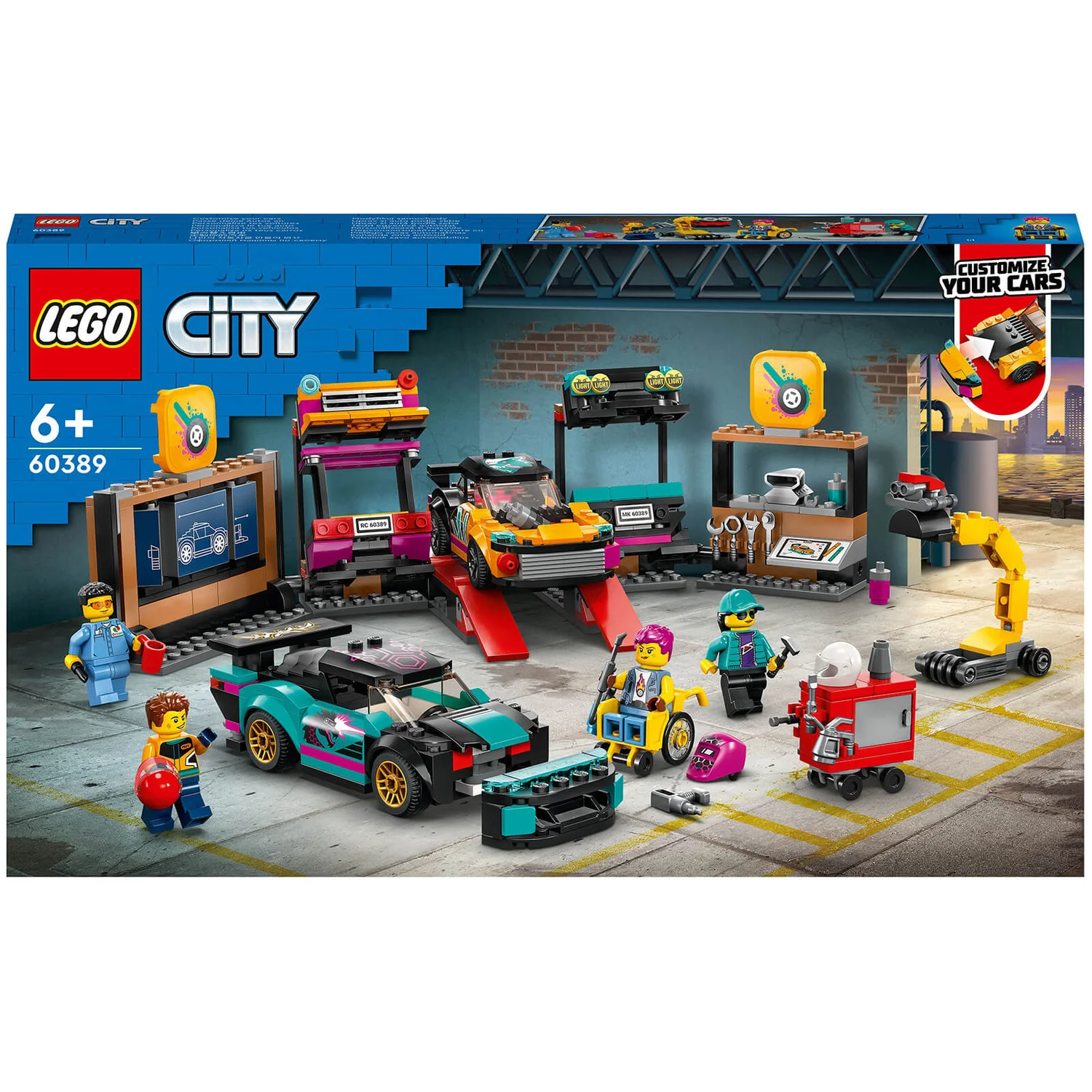 LEGO City: Custom Car Garage Toy, Kids' Workshop Set (60389)