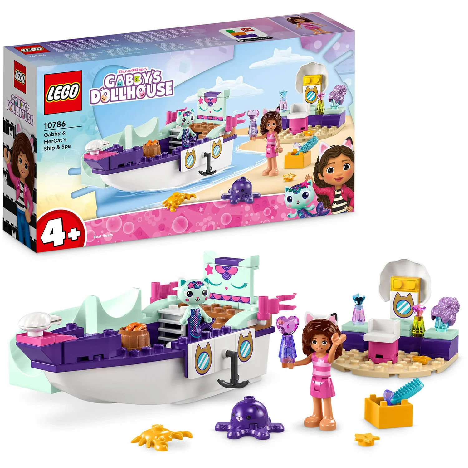 LEGO Gabby's Dollhouse Gabby & MerCat's Ship & Spa Toy 10786