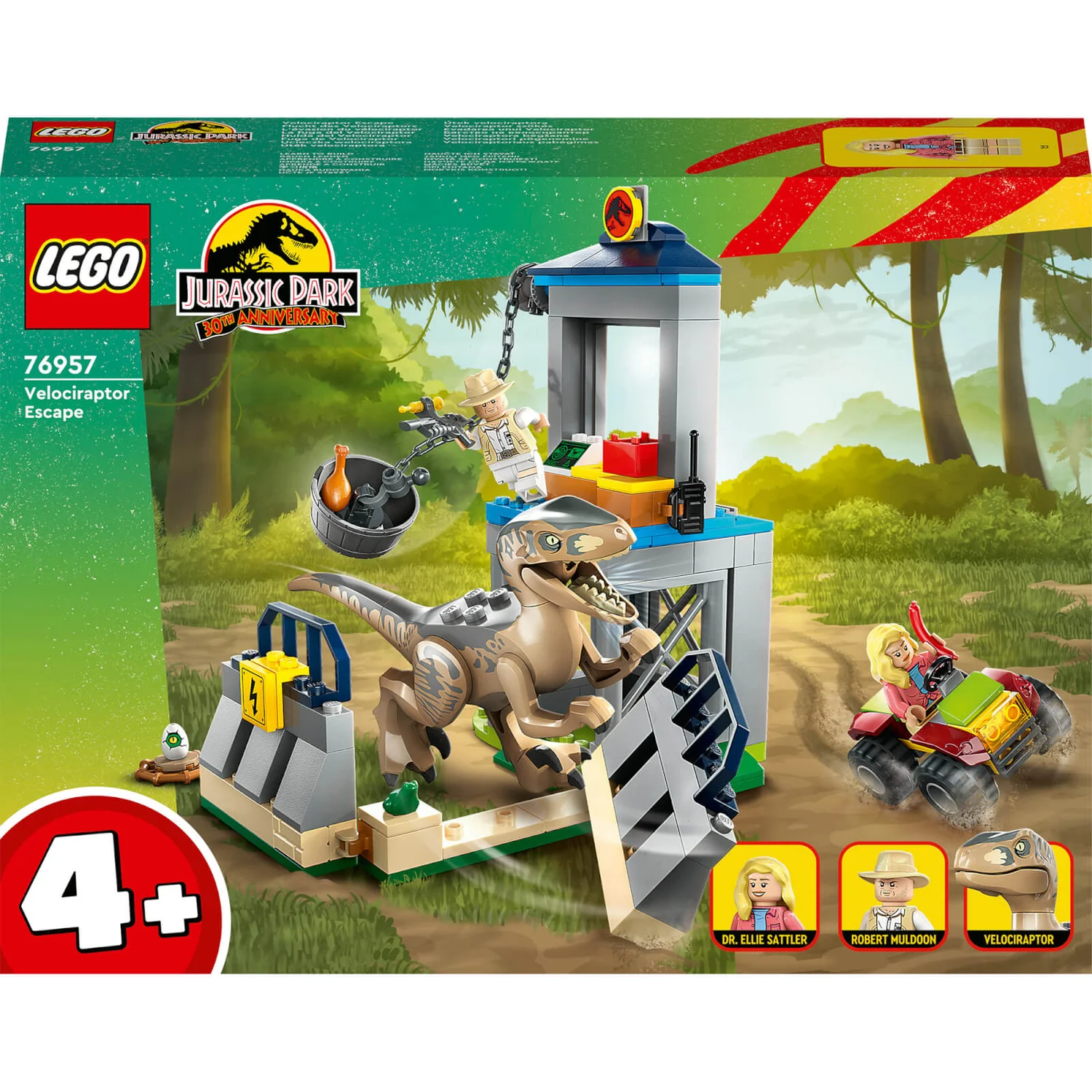LEGO Jurassic Park Velociraptor Escape Dinosaur Toy (76957)