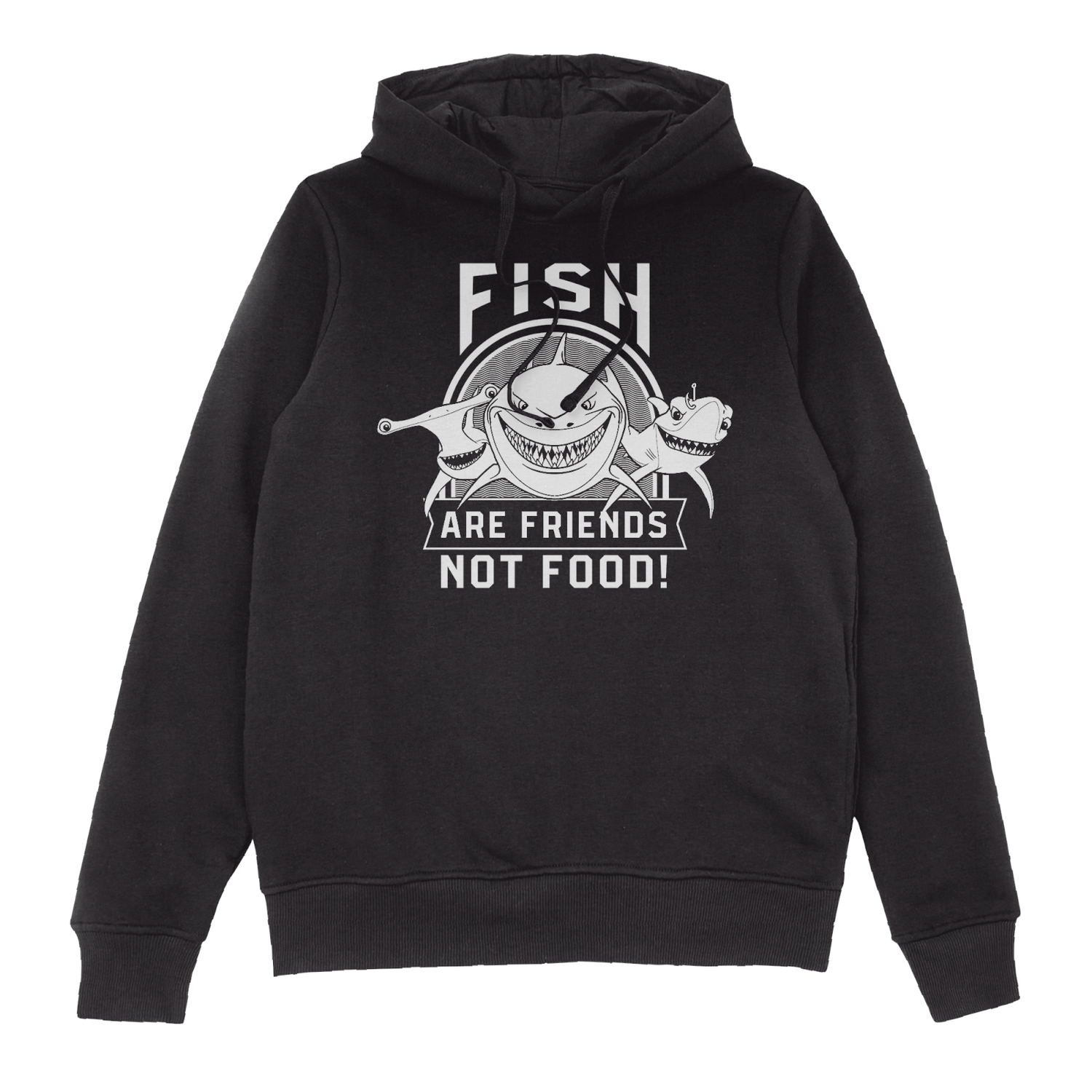 Finding Nemo Fish Are Friends Not Food Kids' Hoodie - Black