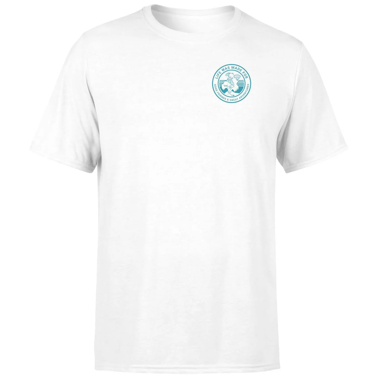 The Raccoons Life Was Made For Good Friends & Great Adventures Unisex T-Shirt - White