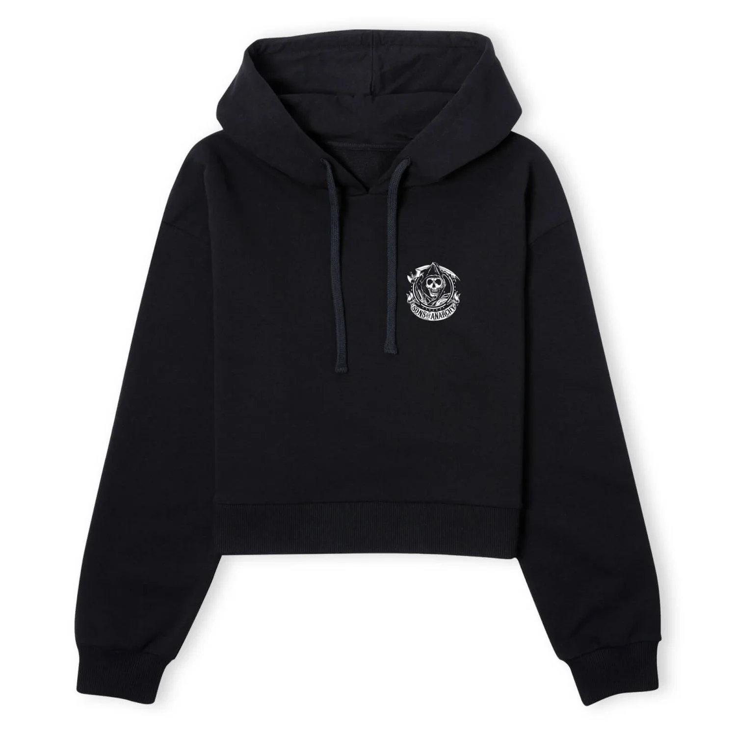 Sons of Anarchy White Label Women's Cropped Hoodie - Black