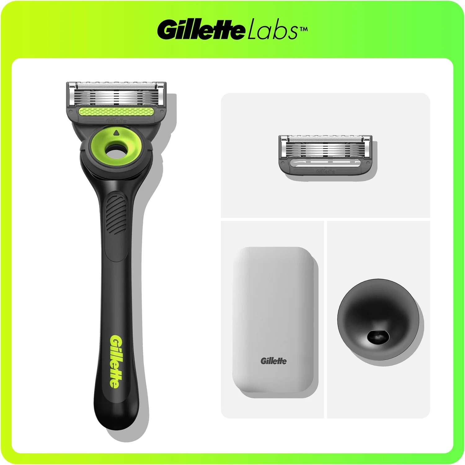 Gillette Labs Razor, Travel Case and 1 Blade Refill