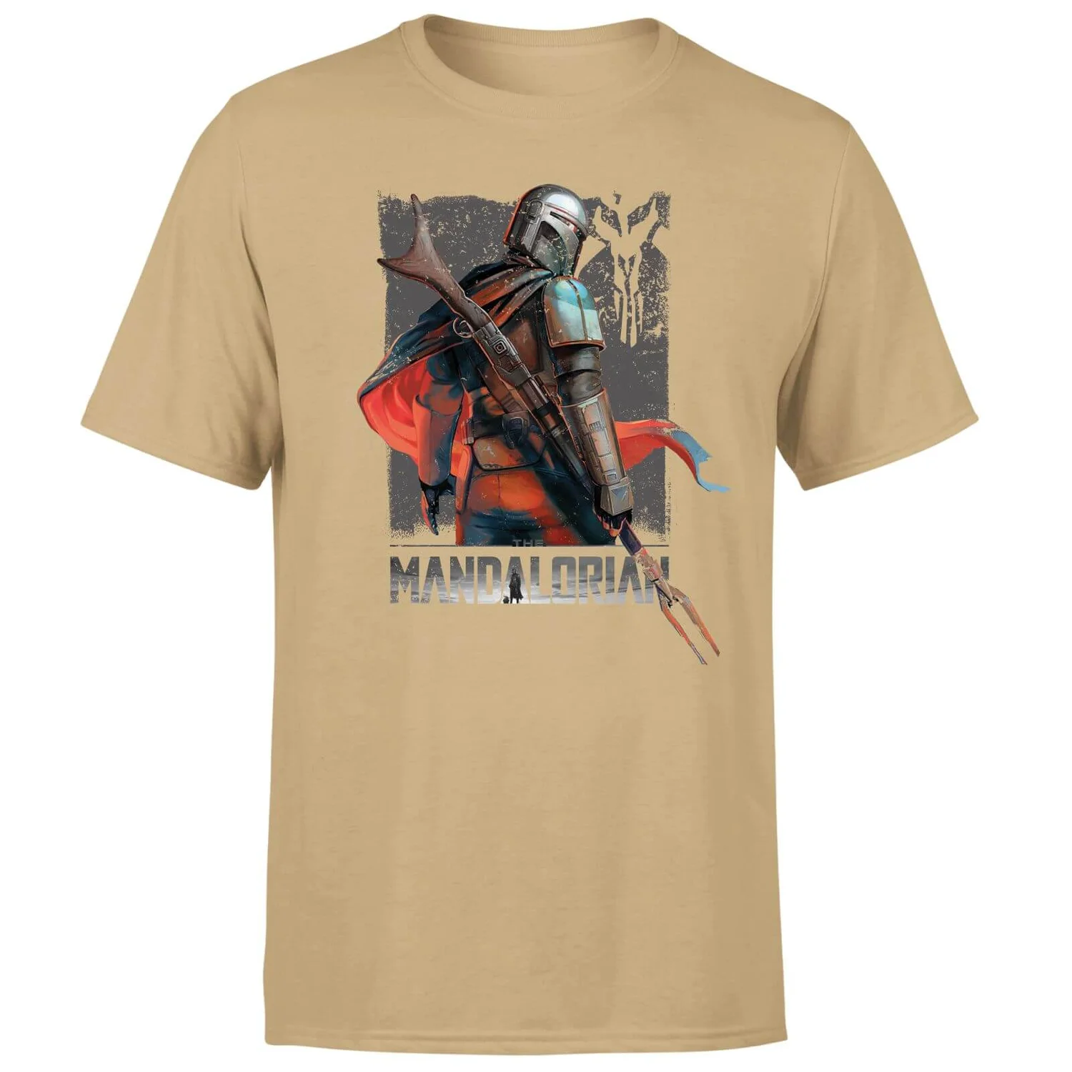 Star Wars The Mandalorian Colour Edit Men's T-Shirt - Tan