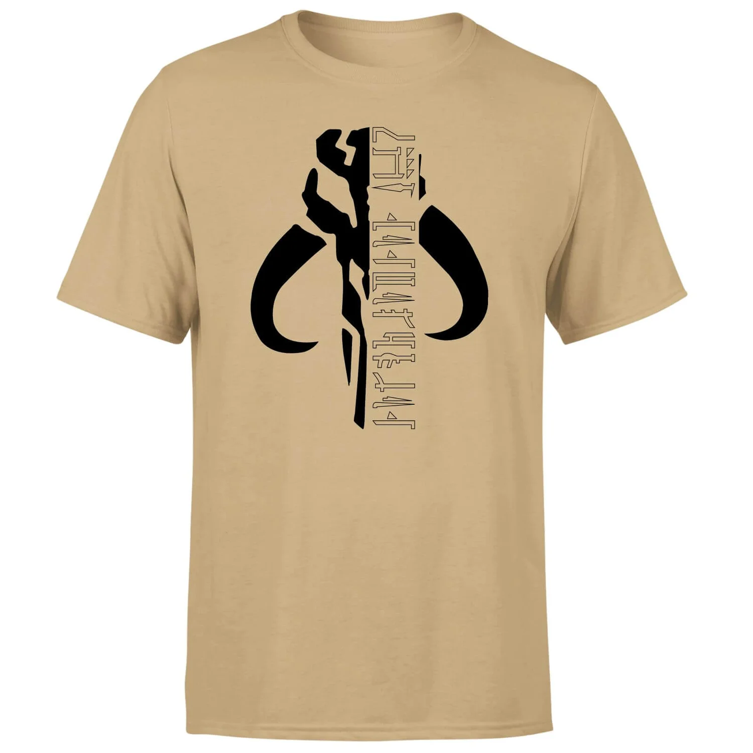 Star Wars The Mandalorian Mando Badge Men's T-Shirt - Tan