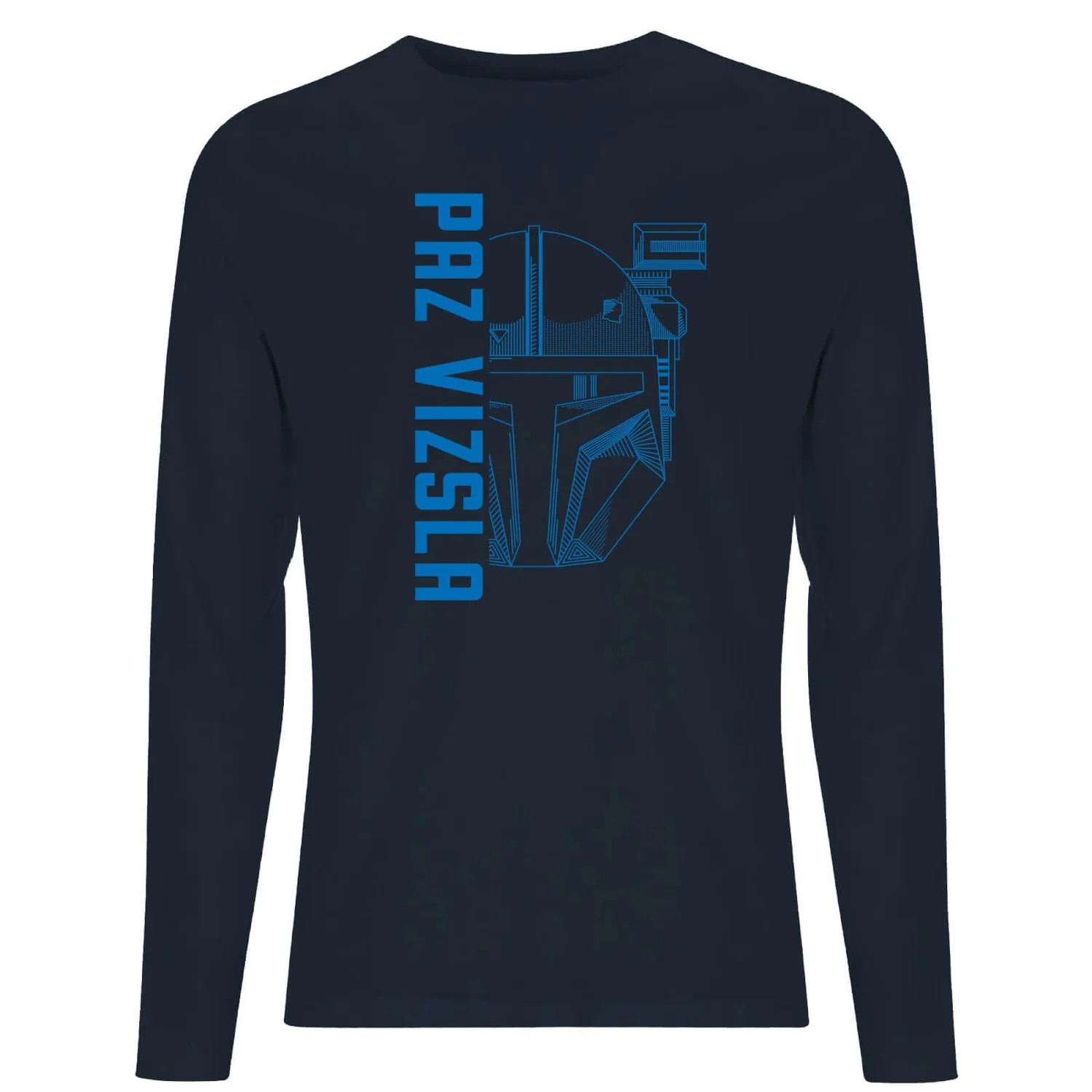Star Wars The Mandalorian Paz Vizsla Men's Long Sleeve T-Shirt - Navy