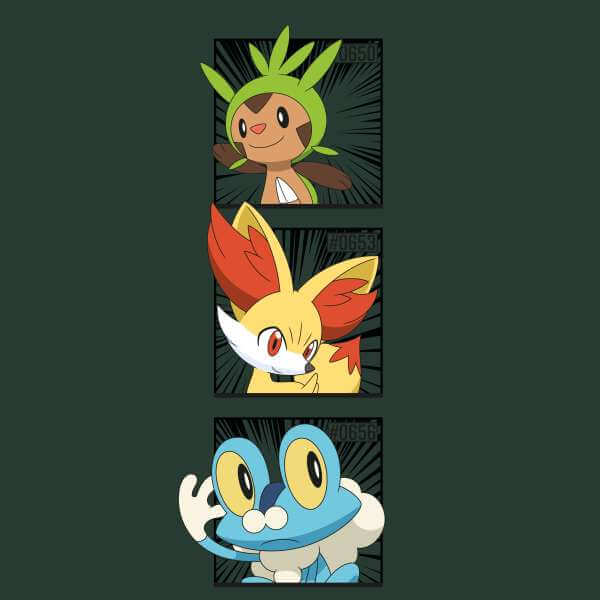 Pokemon Generation 6 Starters Hoodie - Green