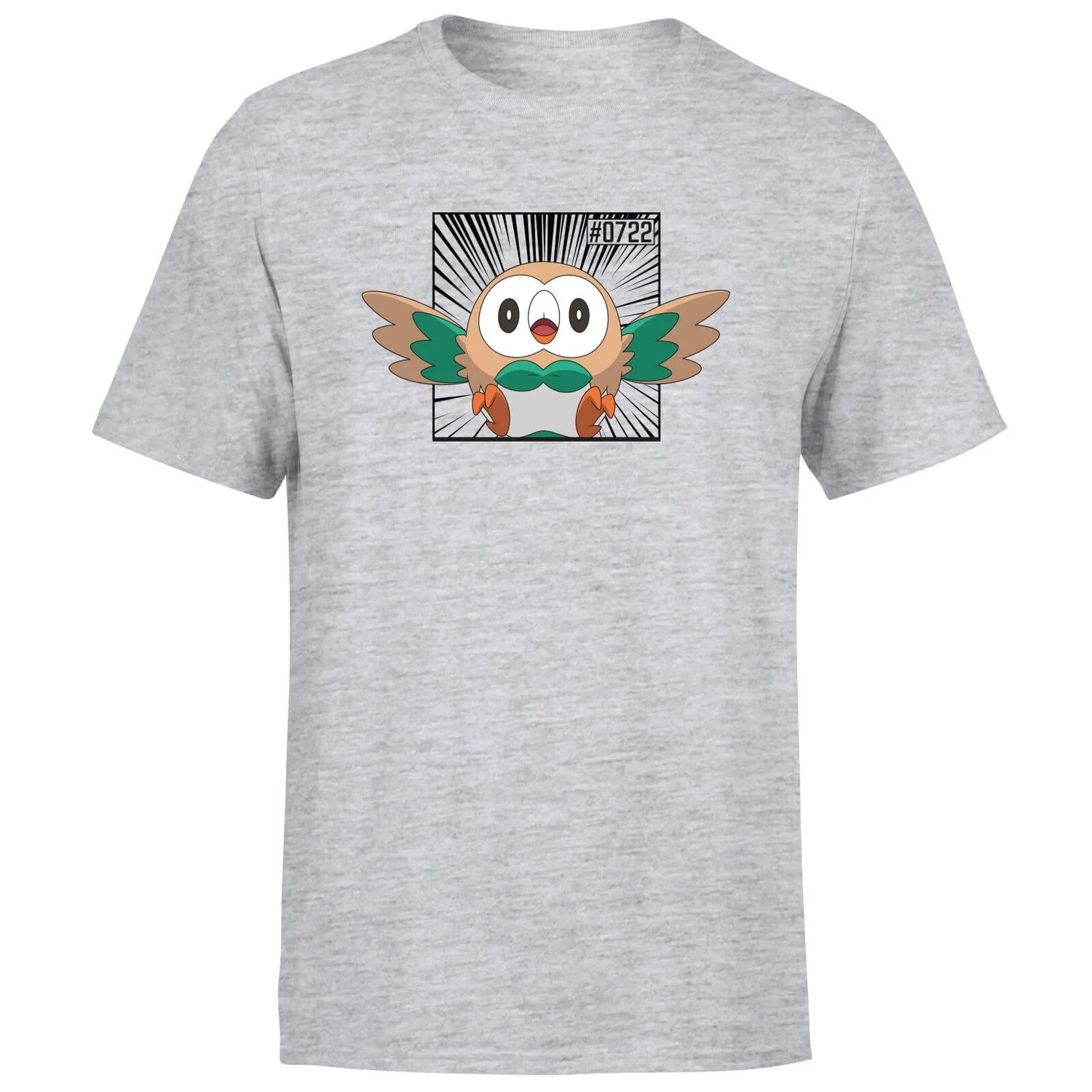 Pokemon Rowlet Men's T-Shirt - Grey
