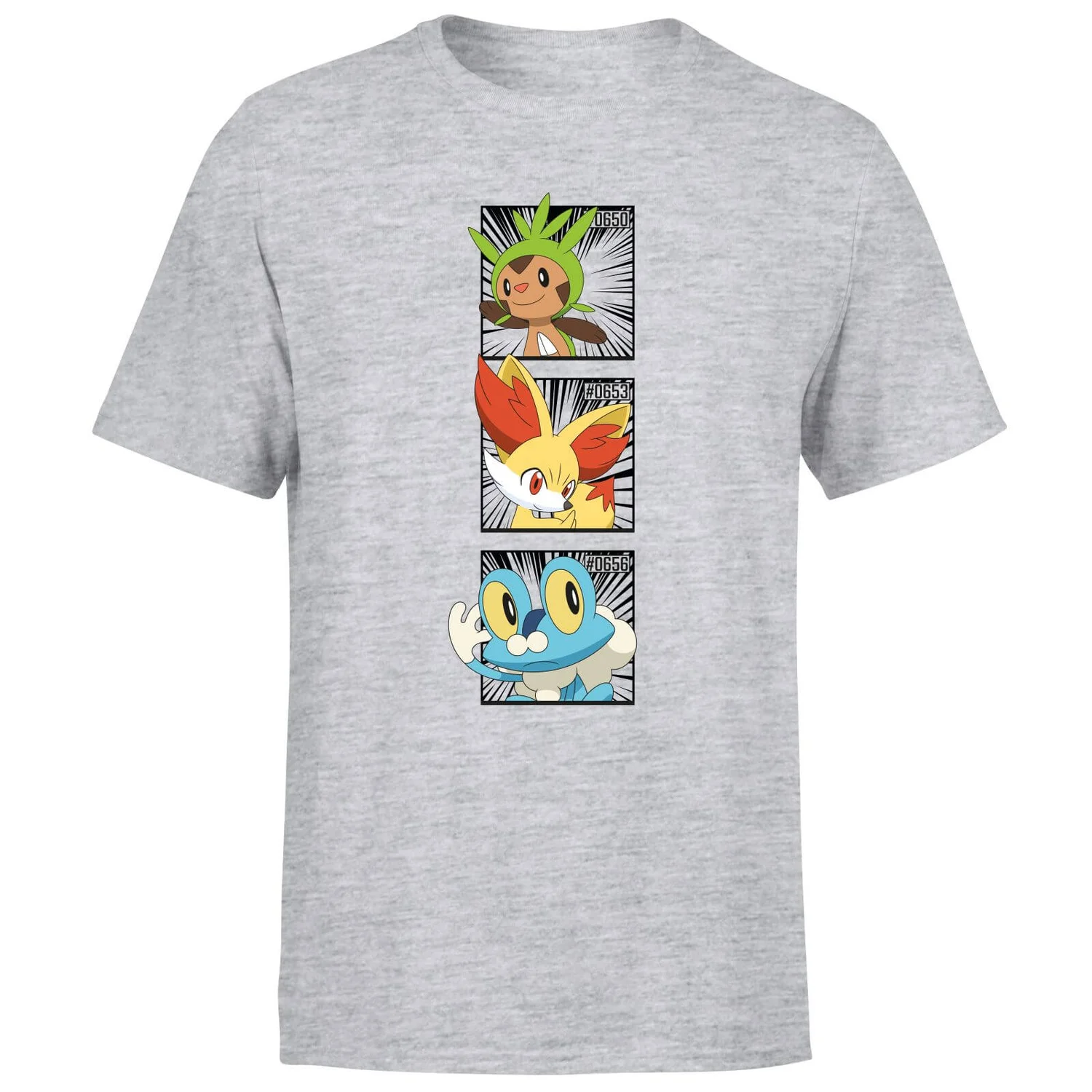 Pokemon Generation 6 Starters Men's T-Shirt - Grey