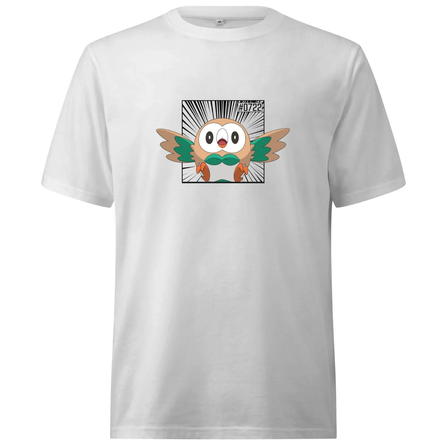 Pokemon Rowlet Oversized Heavyweight T-Shirt - White