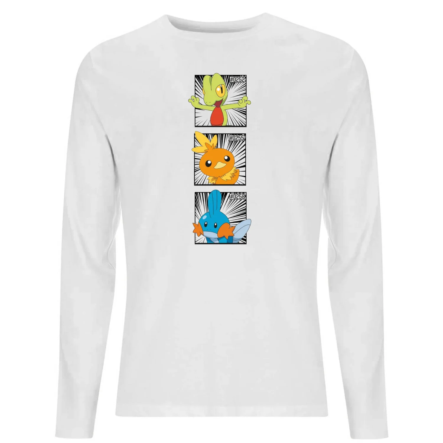 Pokemon Generation 3 Starters Men's Long Sleeve T-Shirt - White