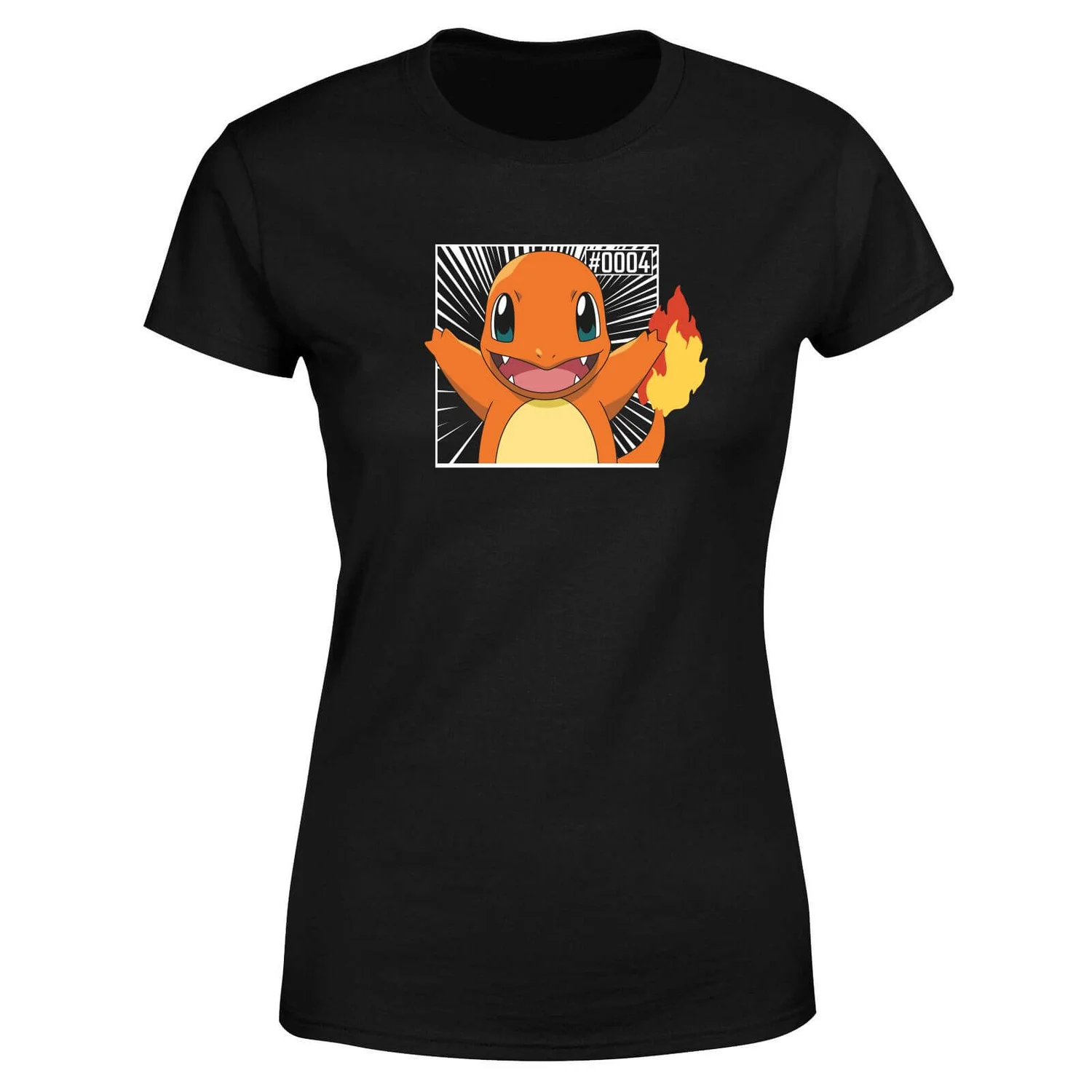 Pokémon Pokédex Charmander #0004 Women's T-Shirt - Black