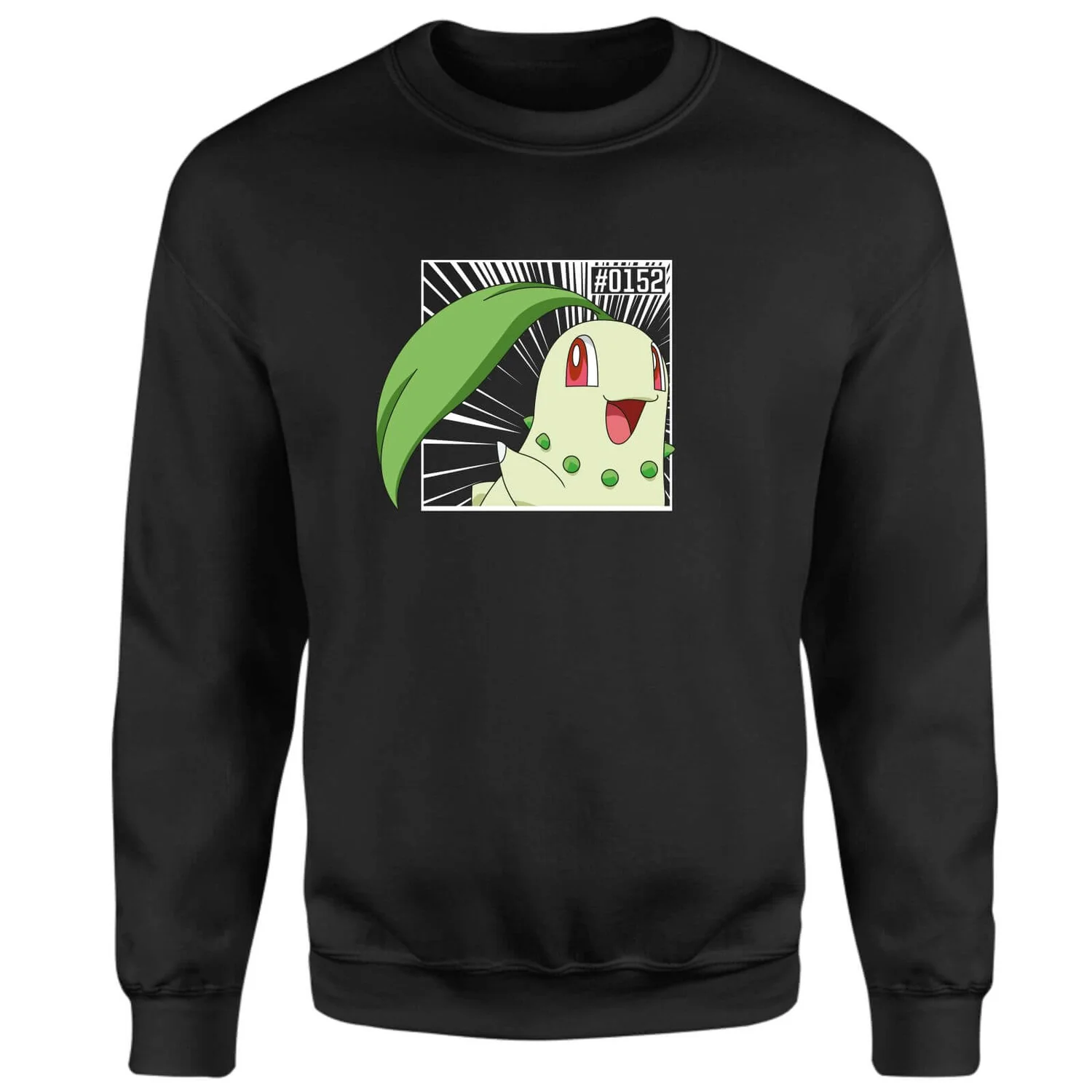 Pokemon Chikorita Sweatshirt - Black