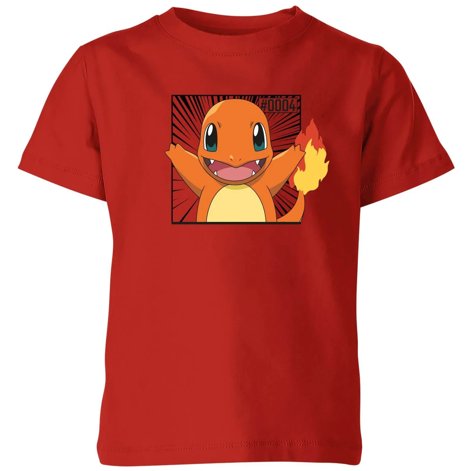 Pokémon Pokédex Charmander #0004 Kids' T-Shirt - Red