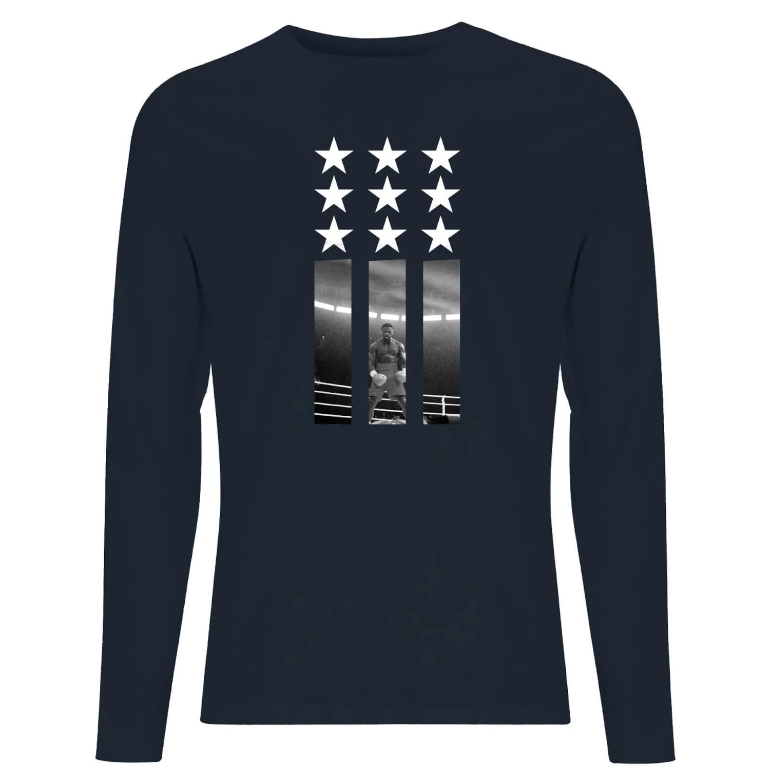 Creed Poster Stars Men's Long Sleeve T-Shirt - Navy