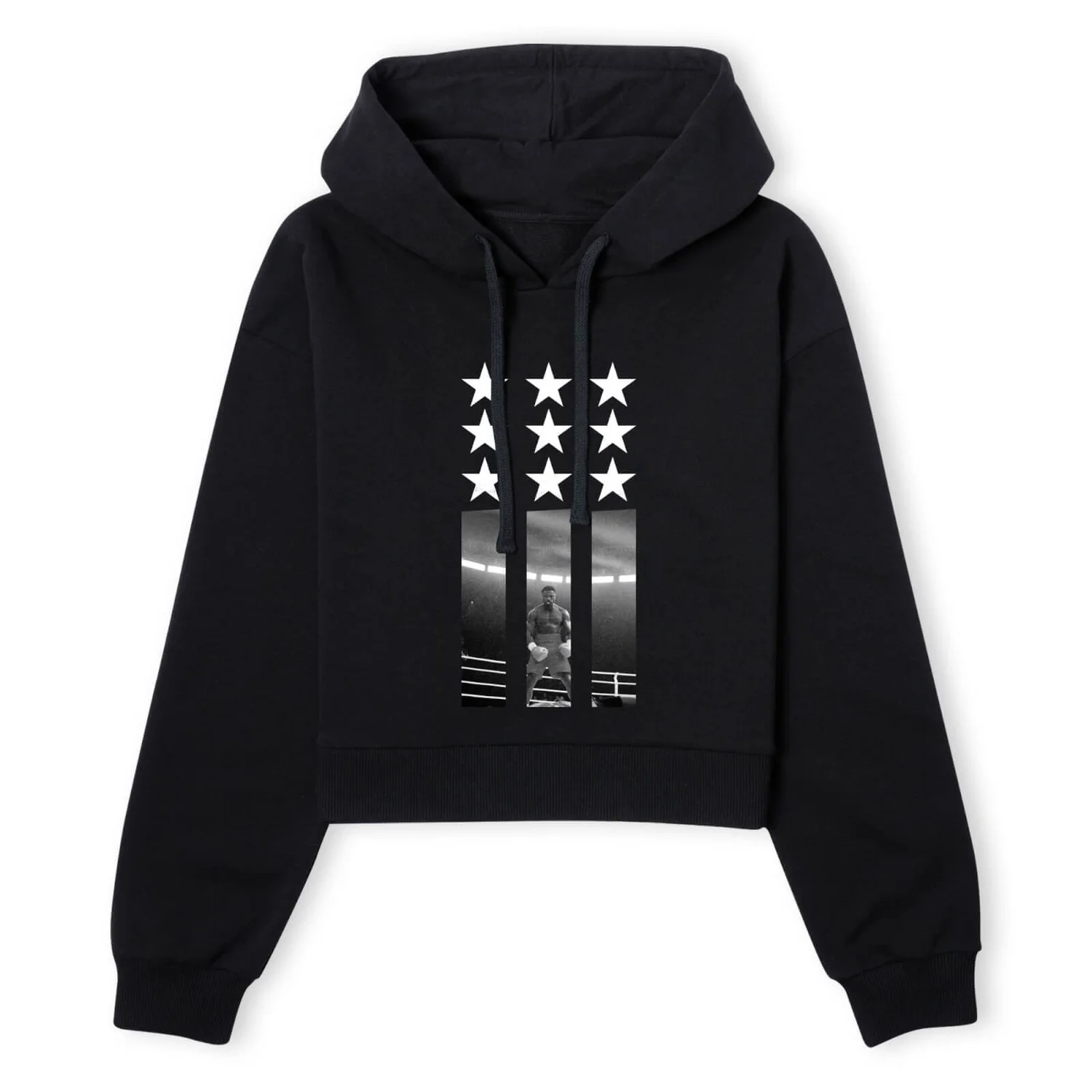 Creed Poster Stars Women's Cropped Hoodie - Black