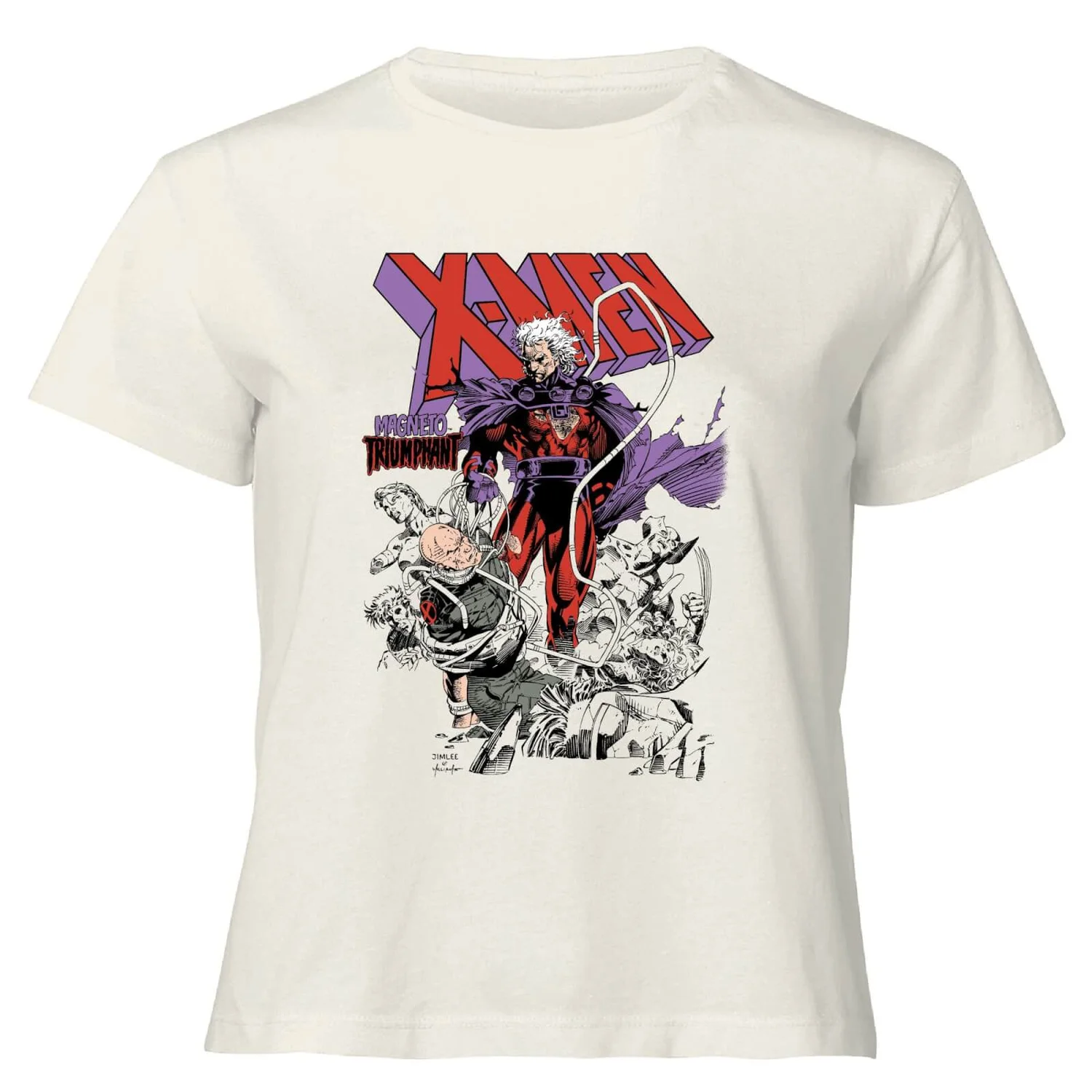 X-Men Magneto Triumphant Women's Cropped T-Shirt - Cream