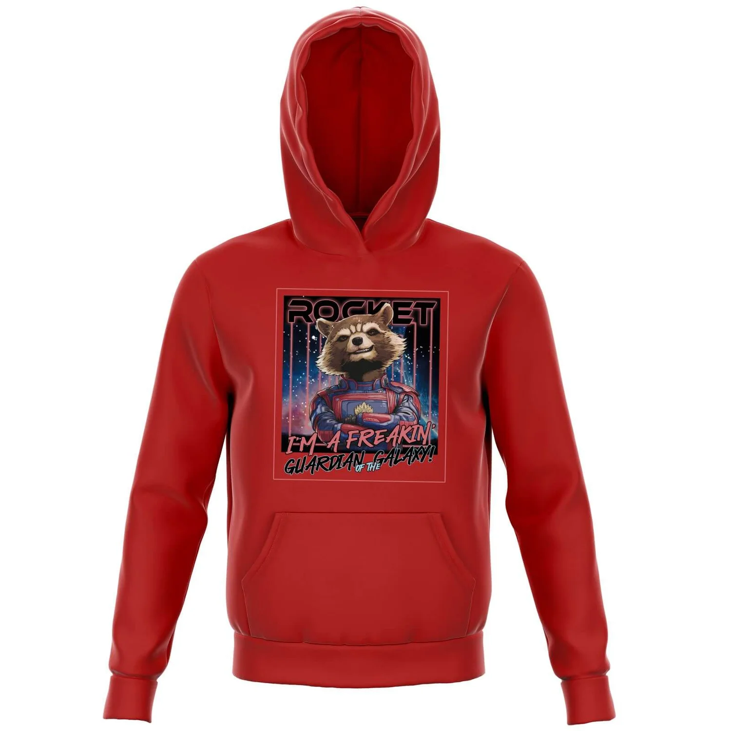 Guardians of the Galaxy Glowing Rocket Raccoon Kids' Hoodie - Red