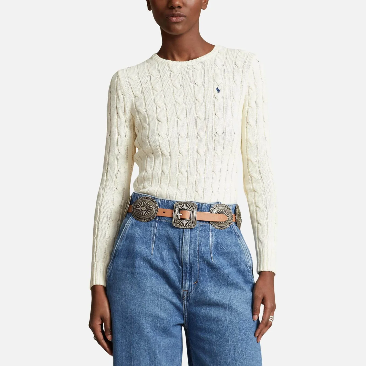 Polo Ralph Lauren Julianna Cotton Cable-Knit Jumper - XXL