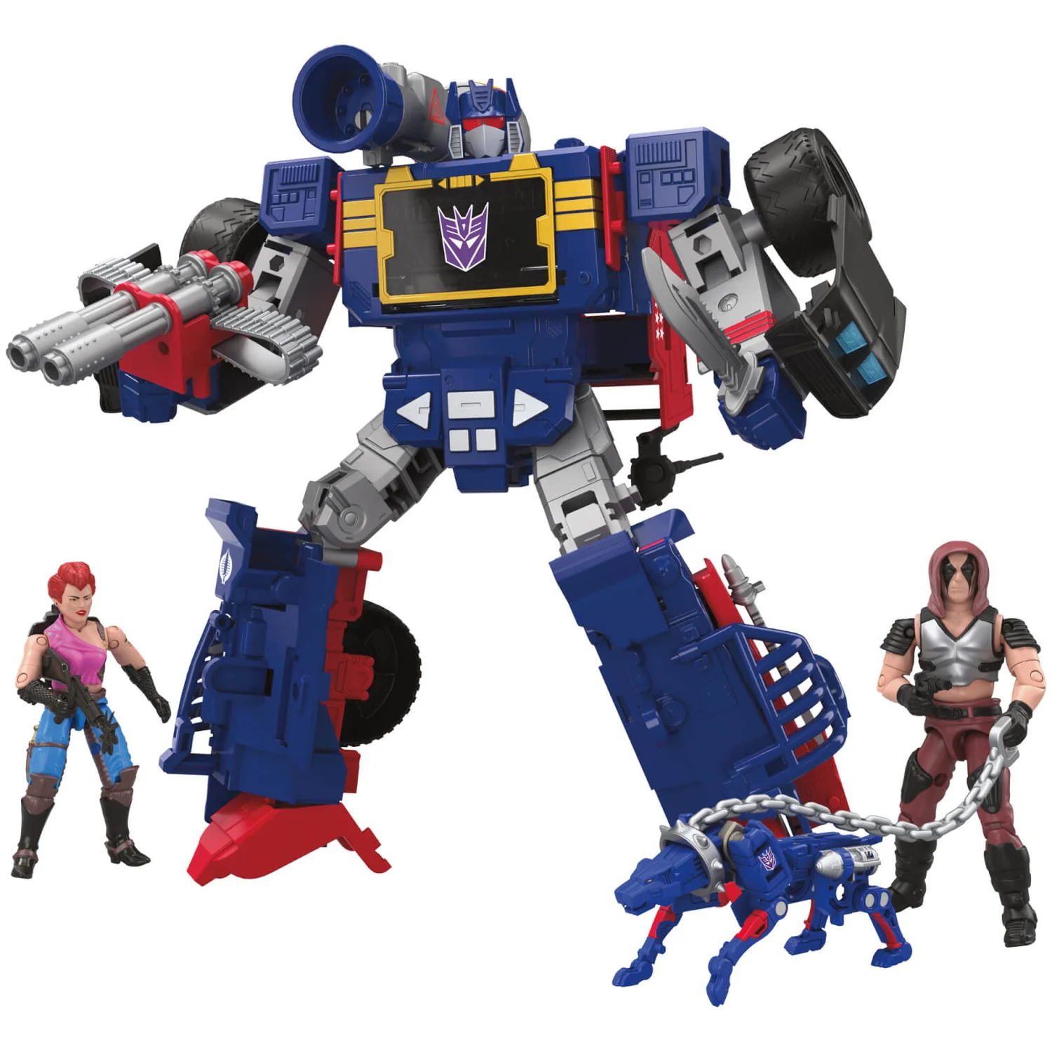 Transformers Collaborative G.I. Joe x Transformers Soundwave Dreadnok Thunder Machine, Zartan & Zararna Action Figures