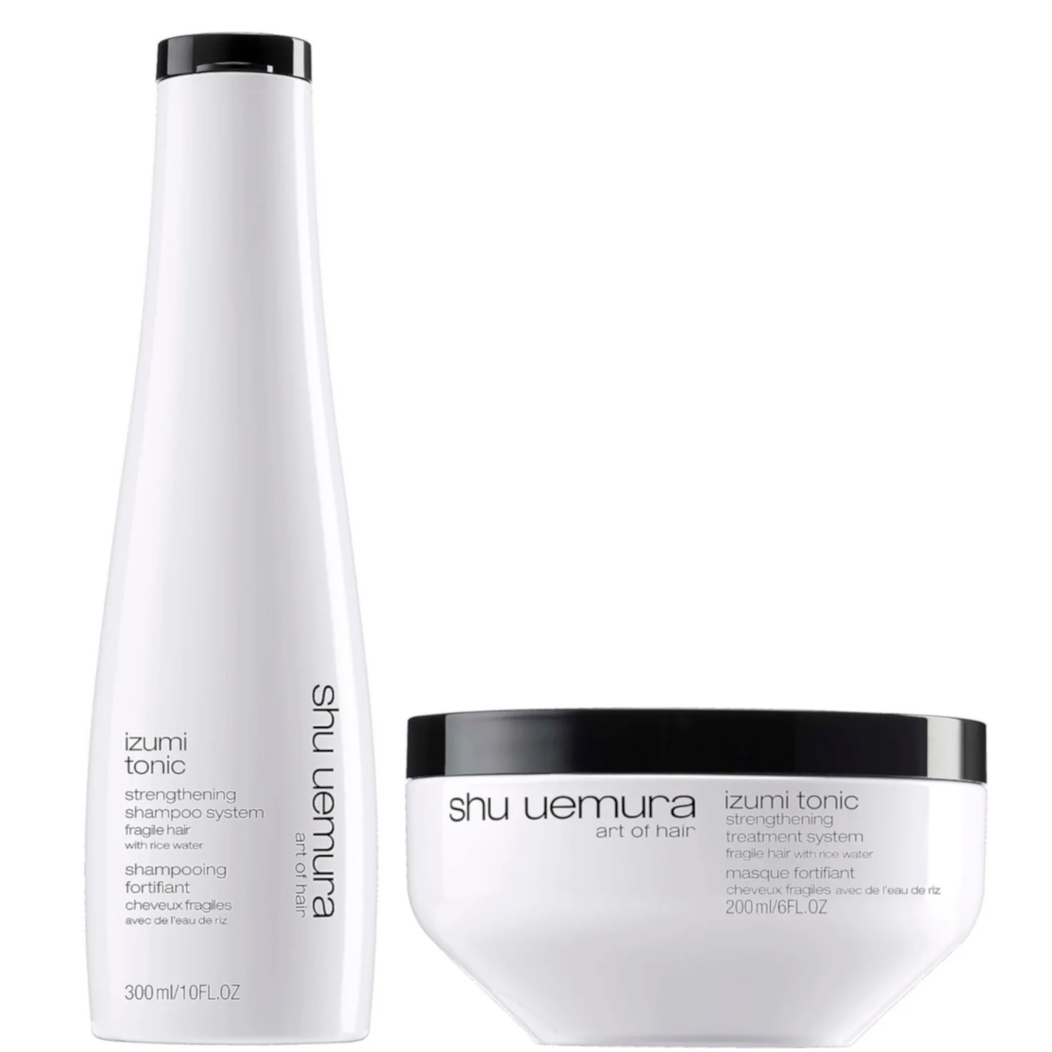 Shu Uemura Art of Hair Izumi Tonic Rice Water Shampoo and Hair Mask Routine