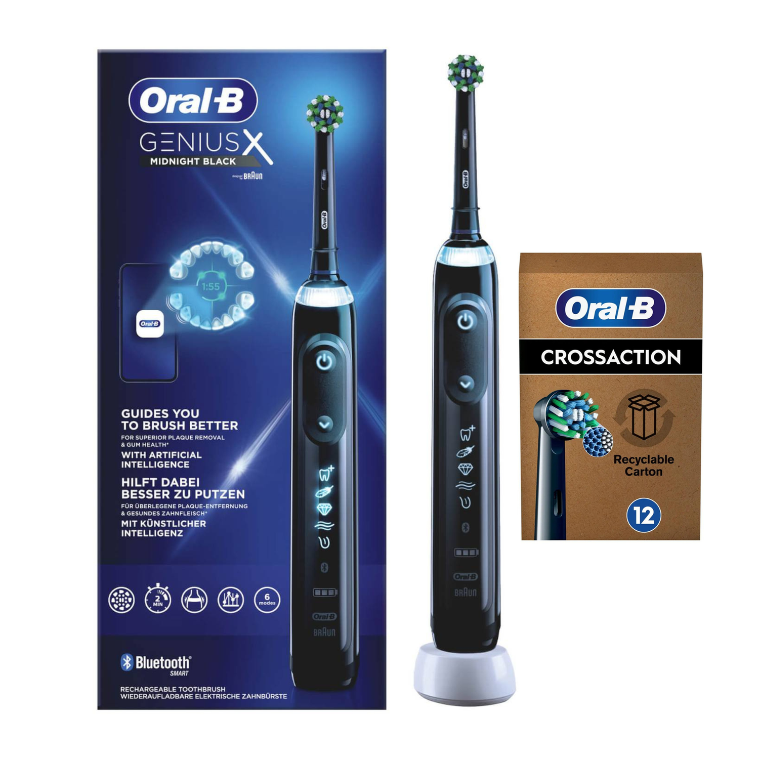Oral-B Genius X Elektrische Zahnbürste, Black