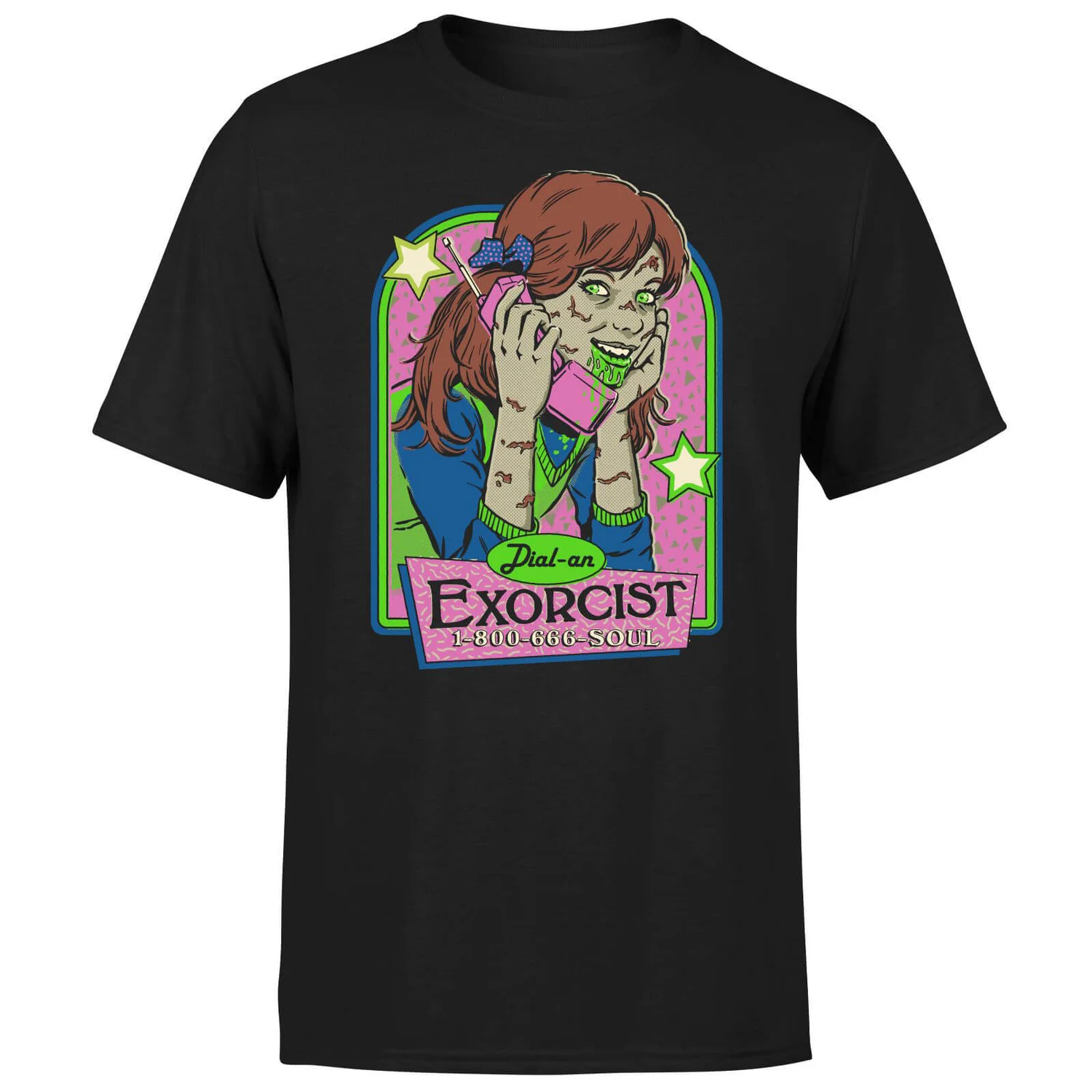 Steven Rhodes Dial An Exorcist Unisex T-Shirt - Black