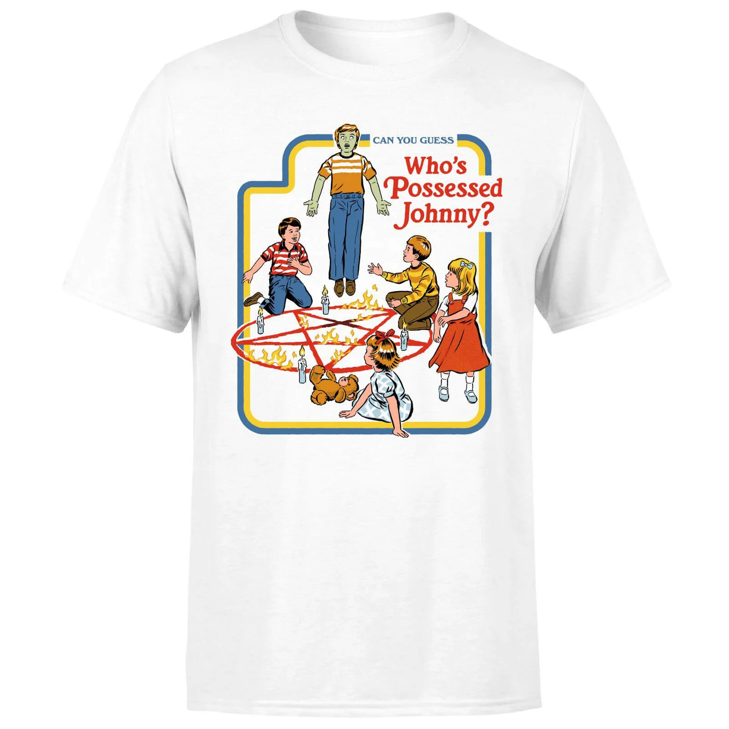 Steven Rhodes Who's Possessed Johnny Unisex T-Shirt - White