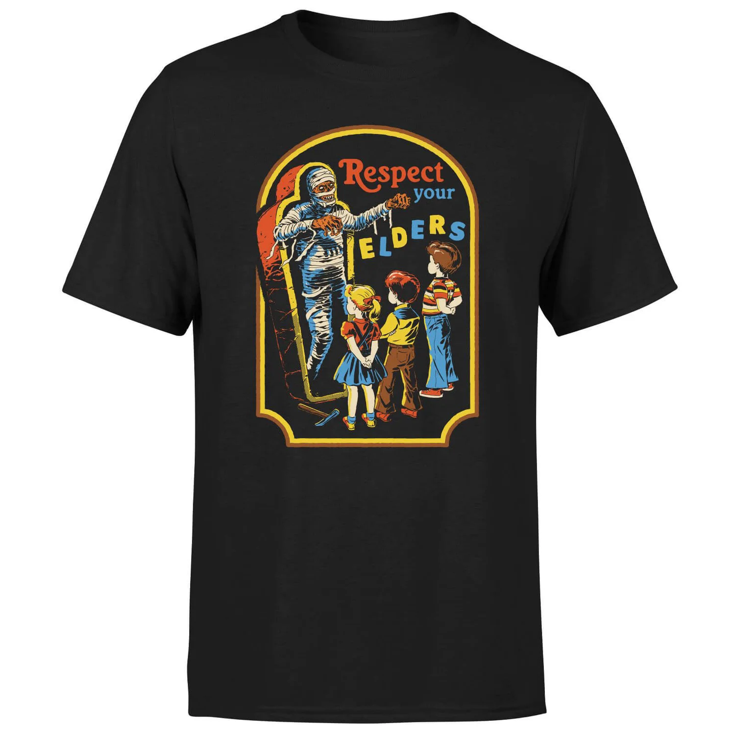 Steven Rhodes Respect Your Elders Unisex T-Shirt - Black