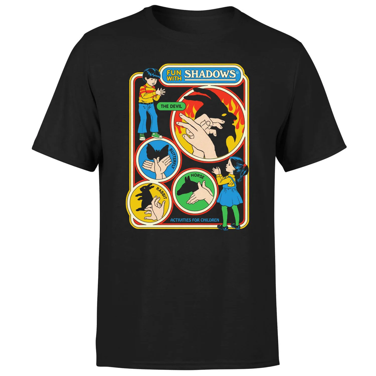 Steven Rhodes Fun With Shadows Unisex T-Shirt - Black