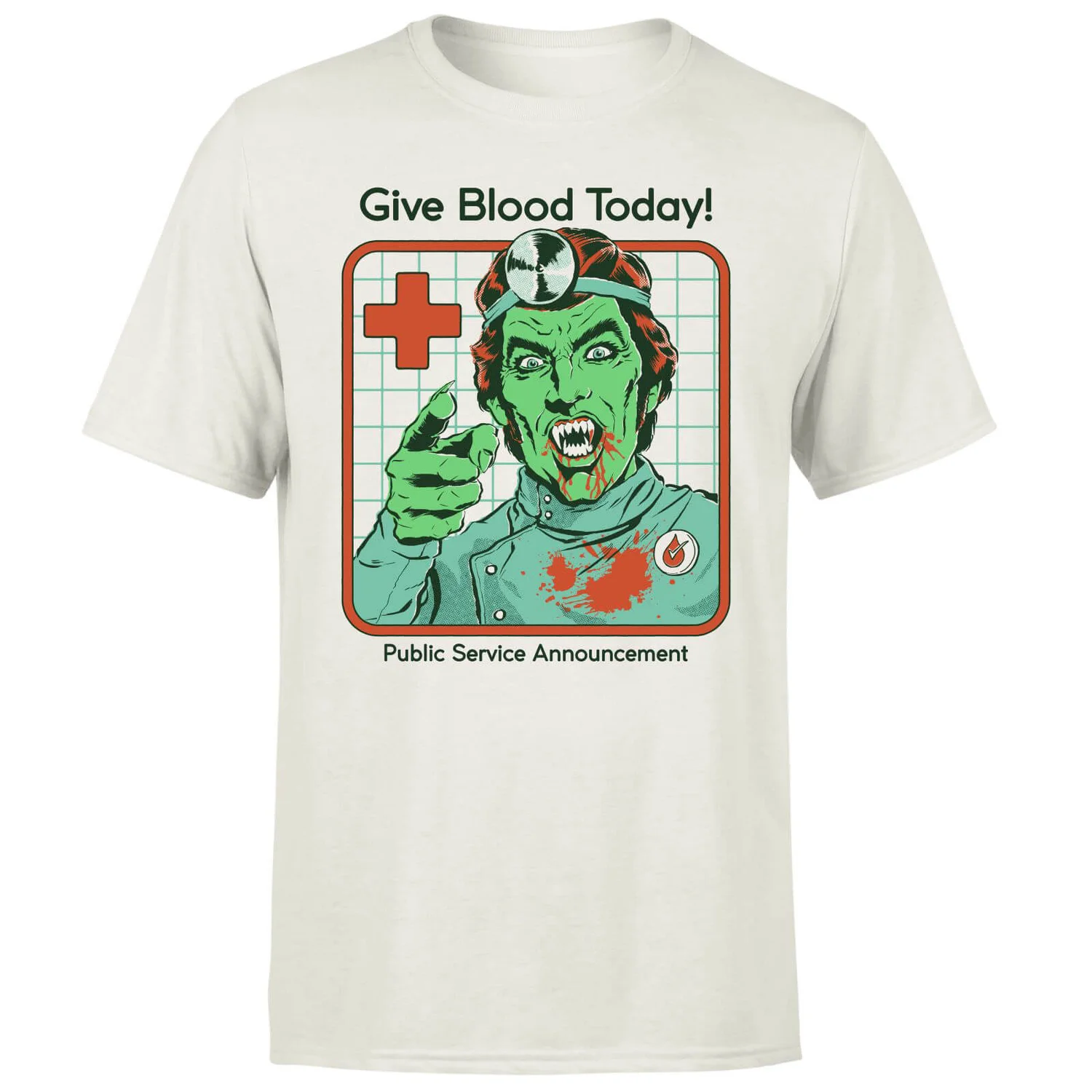 Steven Rhodes Give Blood Today Unisex T-Shirt - White Vintage Wash